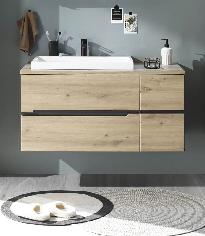 Waschbeckenunterschrank mit Waschbecken MEMPHIS