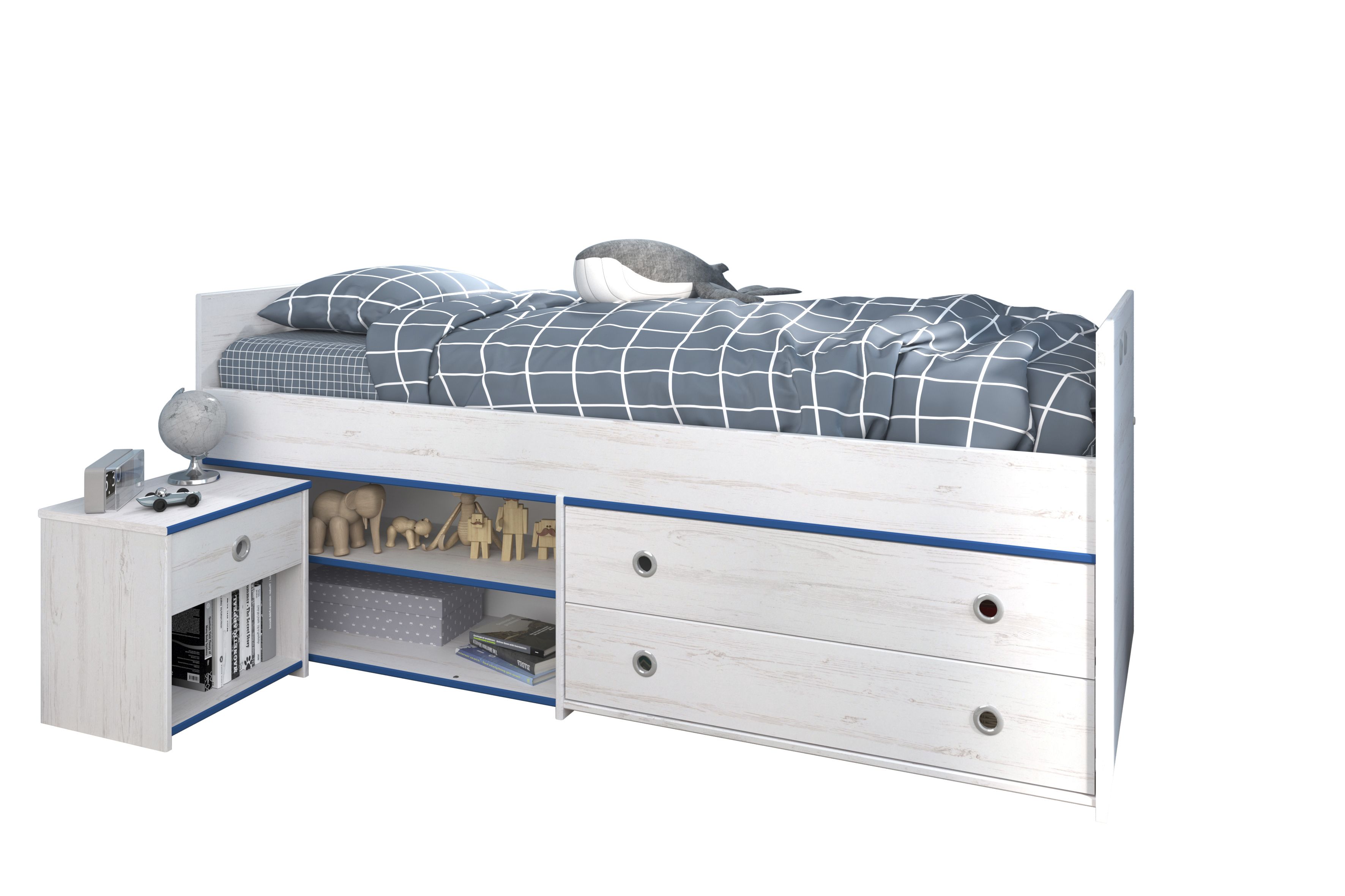 Stauraumbett mit Nachtkommode SMOOZY 24a Stauraumbett mit Nachtkommode SMOOZY 24a