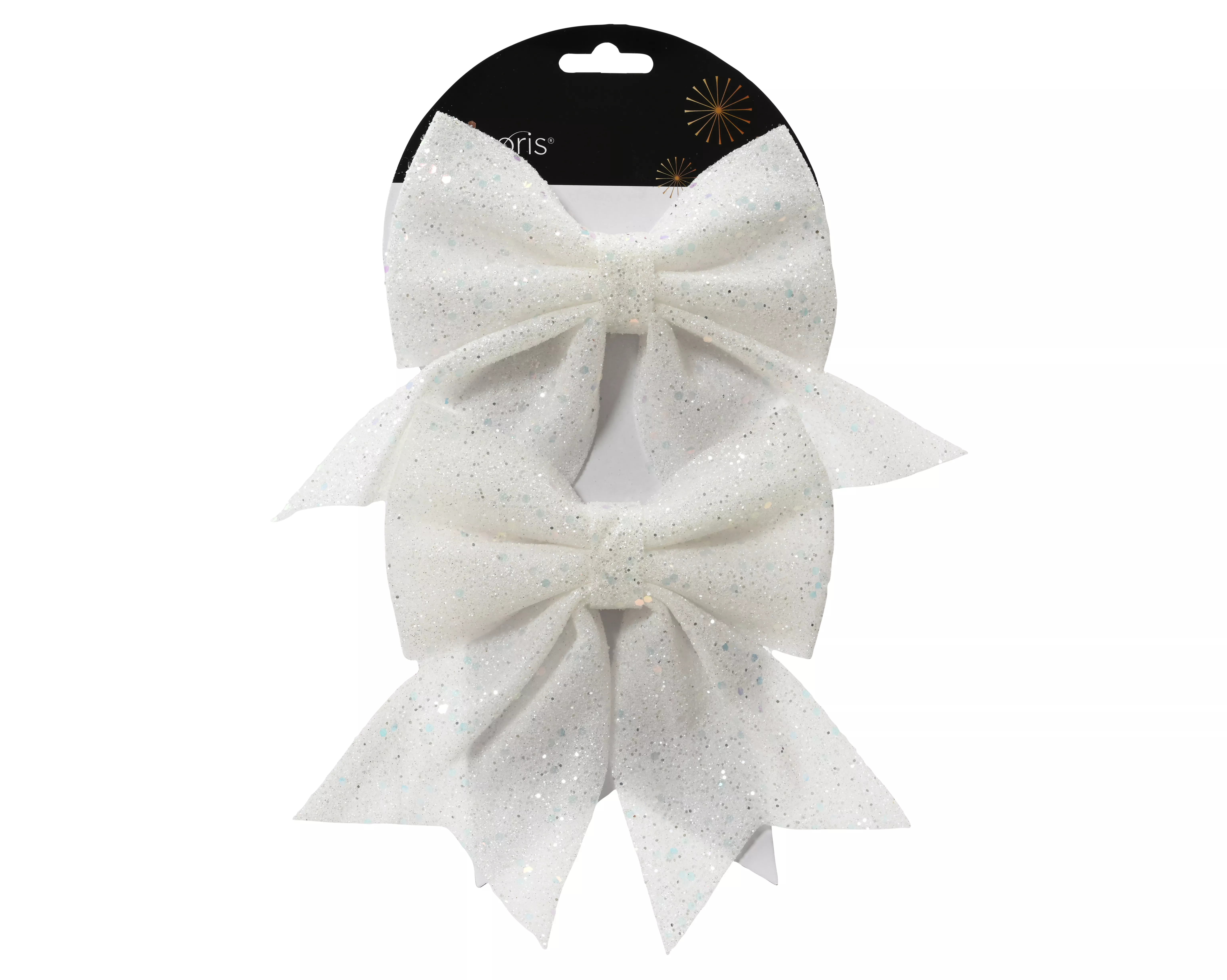 Schleifen Glitter 2er Set  CHRISTMAS