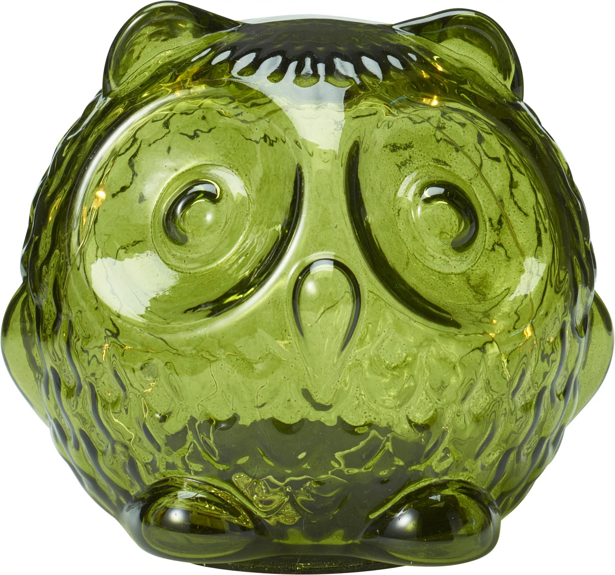 Eule Glas mit LED HERBST Eule Glas mit LED HERBST
