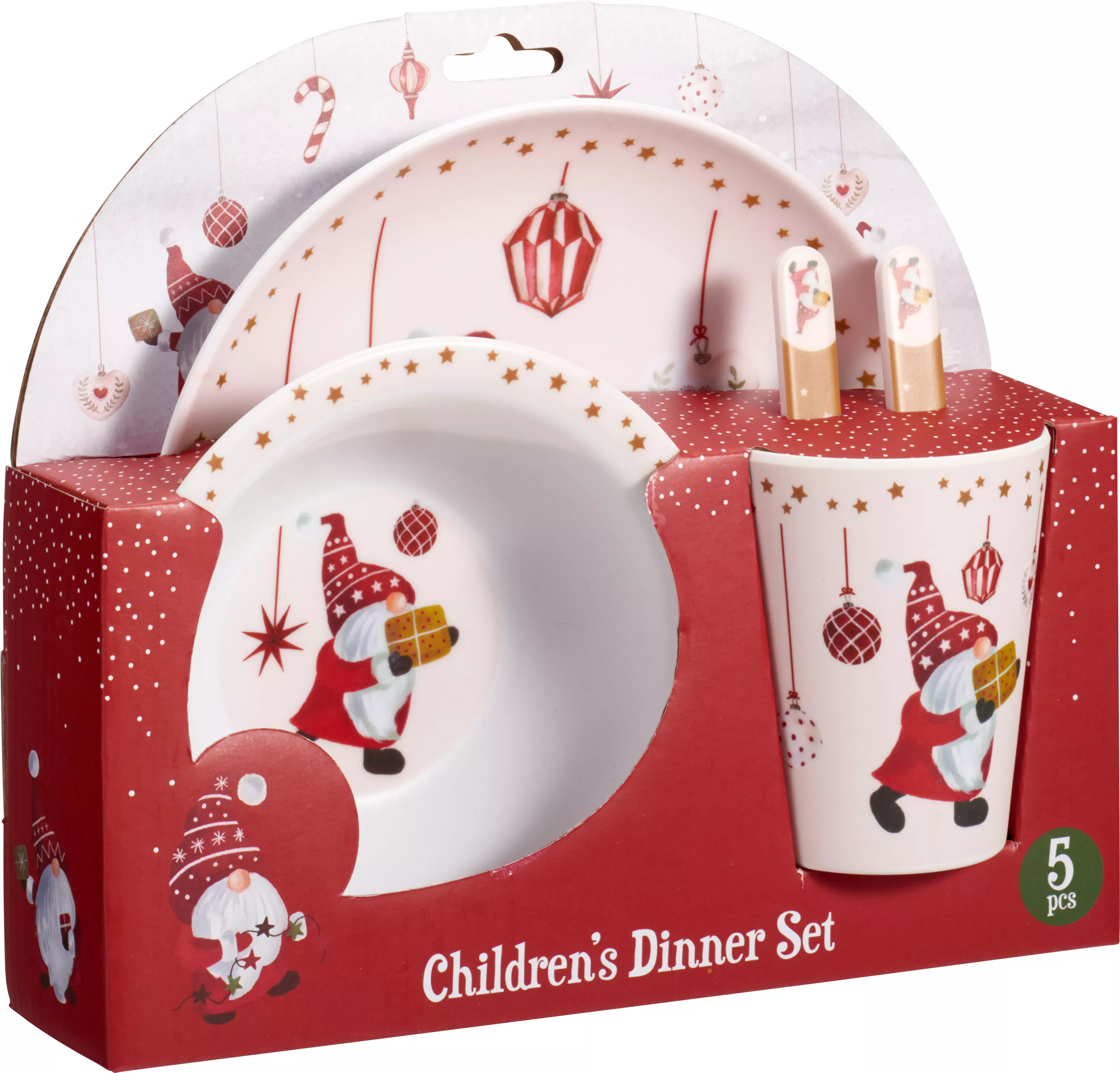 Kinder Geschirrset Wichtel 5tlg. CHRISTMAS