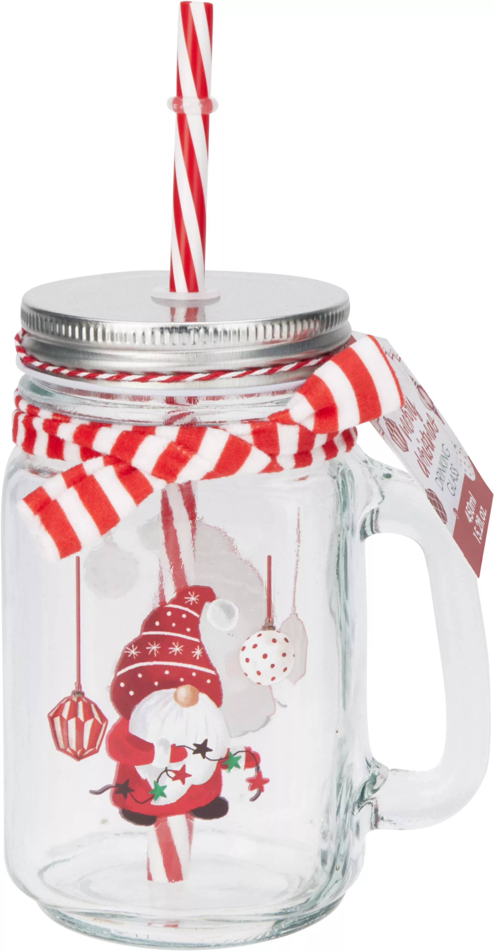 Trinkbecher mit Strohhalm Wichtel CHRISTMAS Trinkbecher mit Strohhalm Wichtel CHRISTMAS