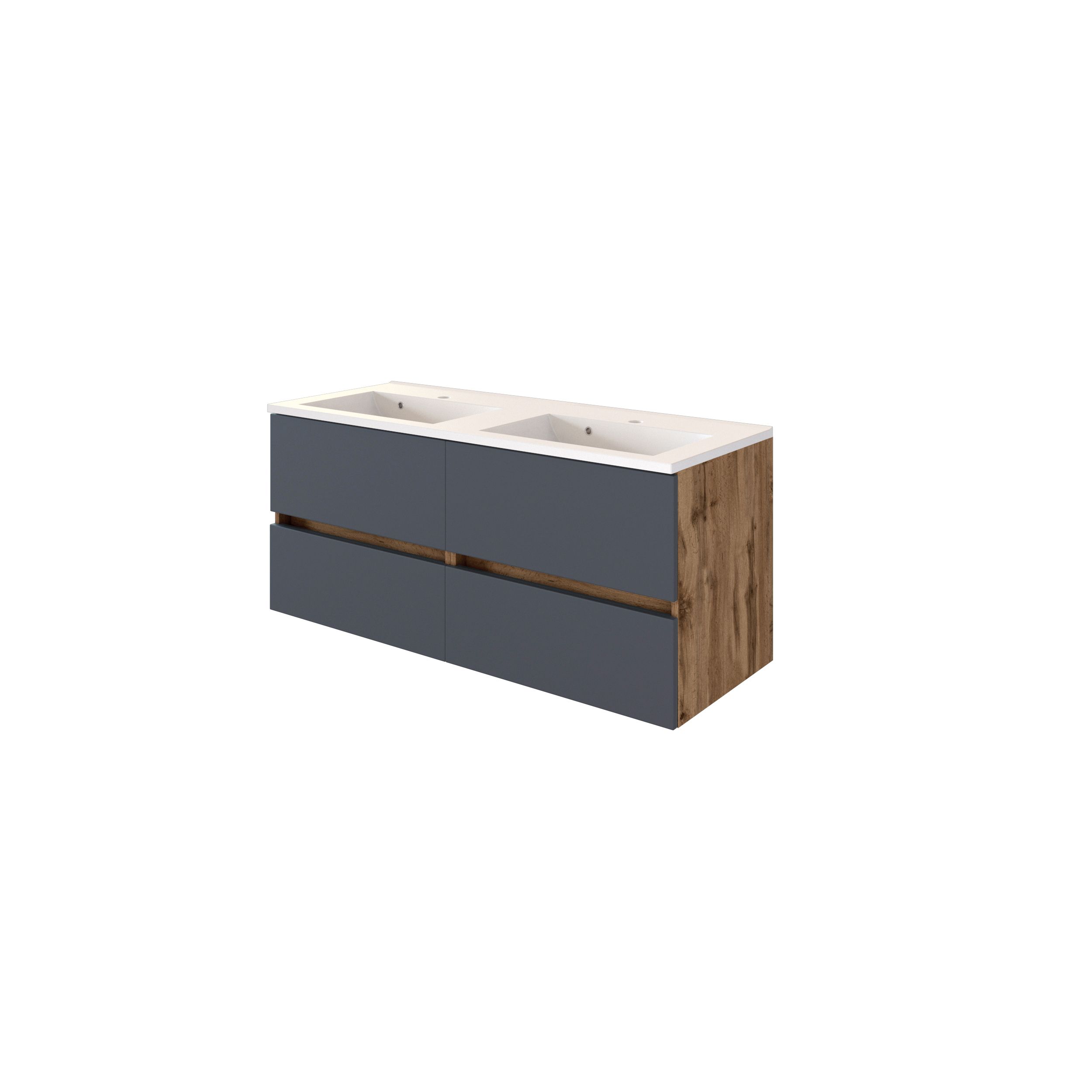 Waschbeckenunterschrank mit Doppelwaschbecken LUCCA Waschbeckenunterschrank mit Doppelwaschbecken LUCCA