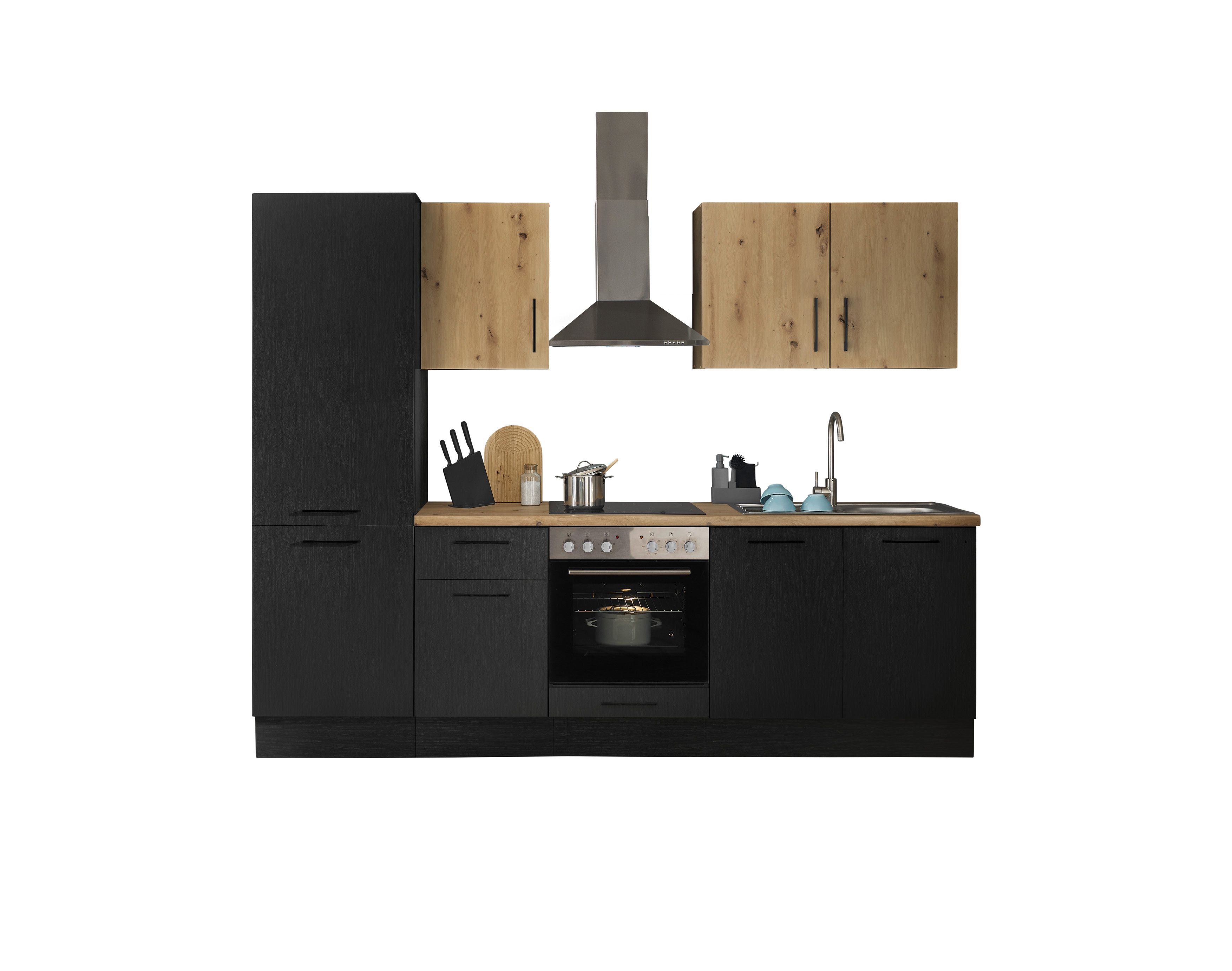 Küchenblock mit E-Geräten CORNWALL (Zeile-Kühlschrank) III Küchenblock mit E-Geräten CORNWALL (Zeile-Kühlschrank) III