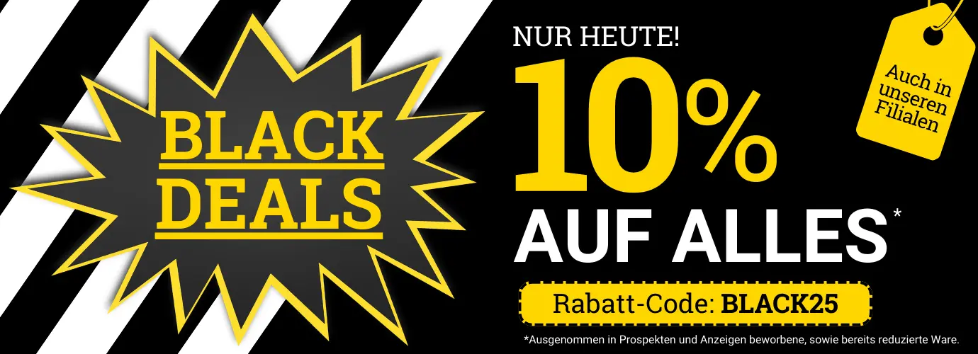 BLACK FRIDAY! Nur heute -10% auf alles sichern*