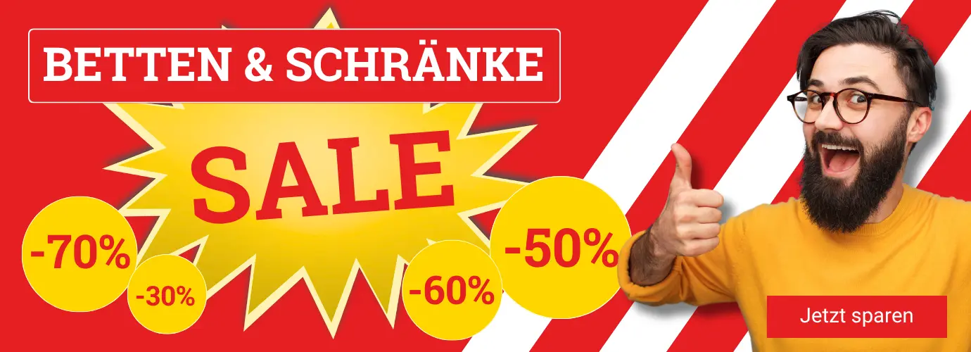 Betten & Schränke SALE - jetzt bis zu 70% sparen