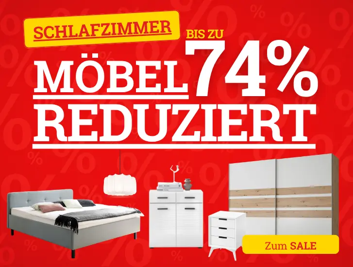 Schlafzimmermöbel bis zu 74% reduziert