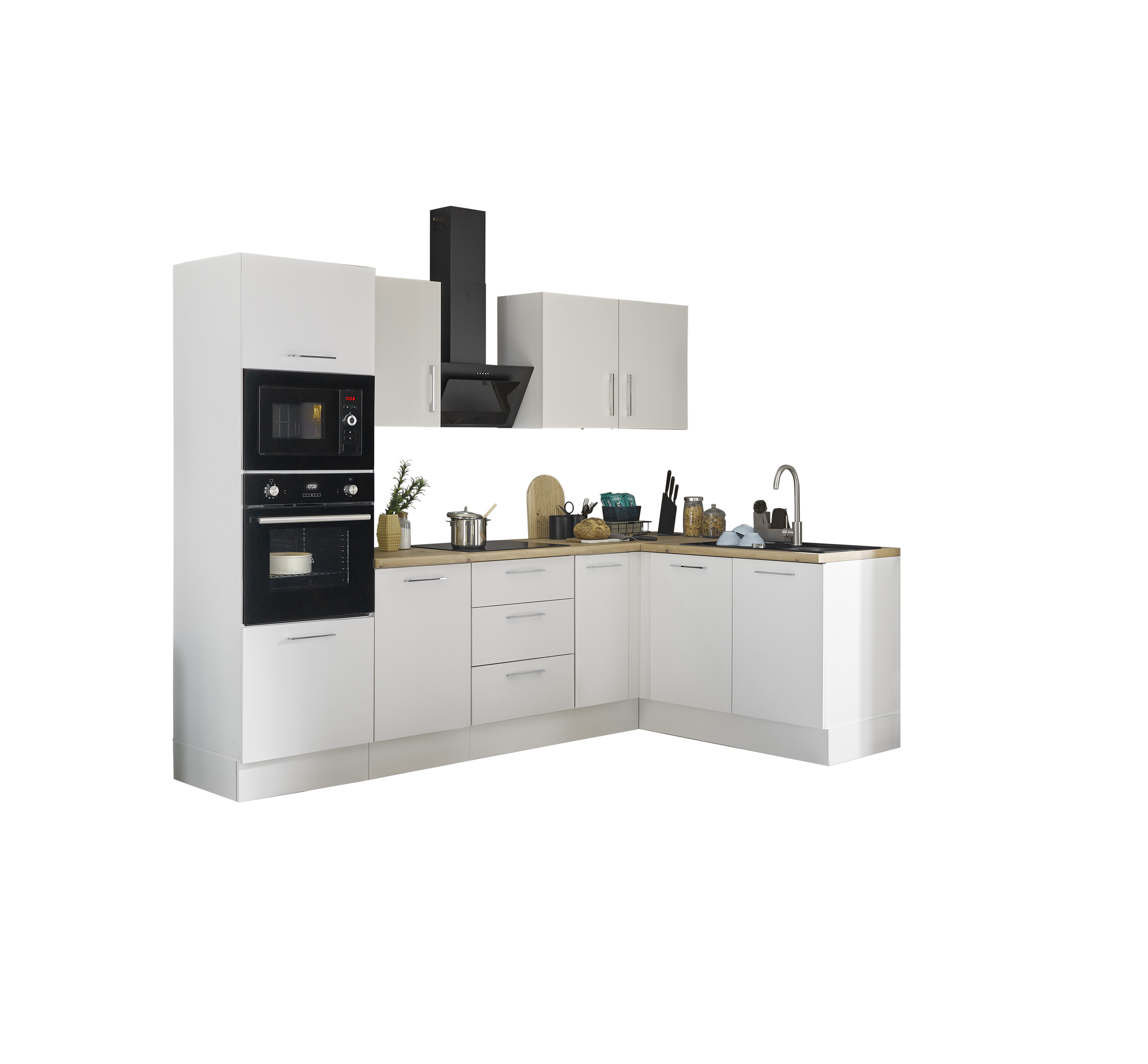 Küchenblock mit E-Geräten CORNWALL (Ecke-Backofen-Mikrowelle) II Küchenblock mit E-Geräten CORNWALL (Ecke-Backofen-Mikrowelle) II