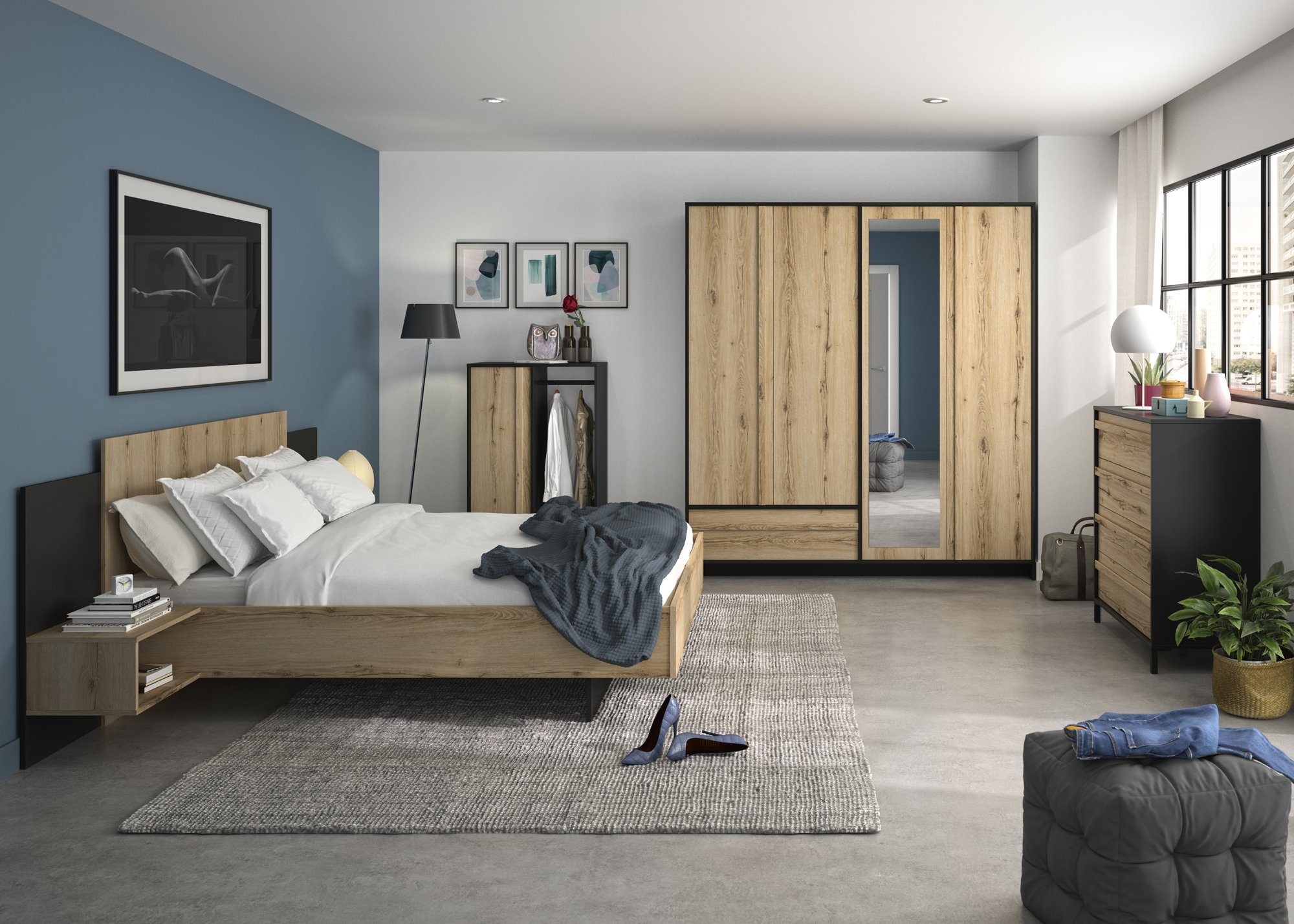 Schlafzimmer 4-teilig  MIMIZAN SET 2 Schlafzimmer 4-teilig  MIMIZAN SET 2