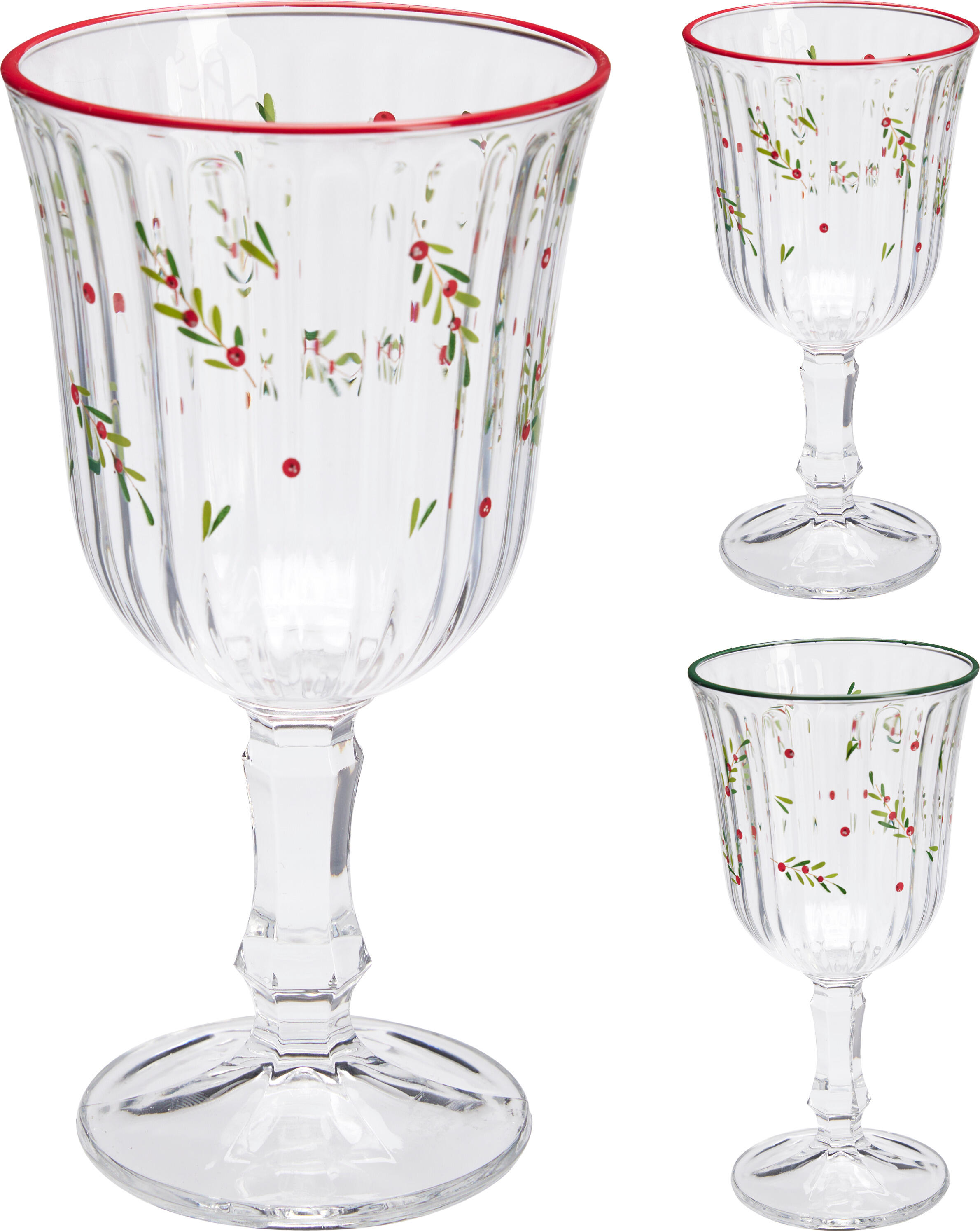 Weinglas Beerenzweig CHRISTMAS