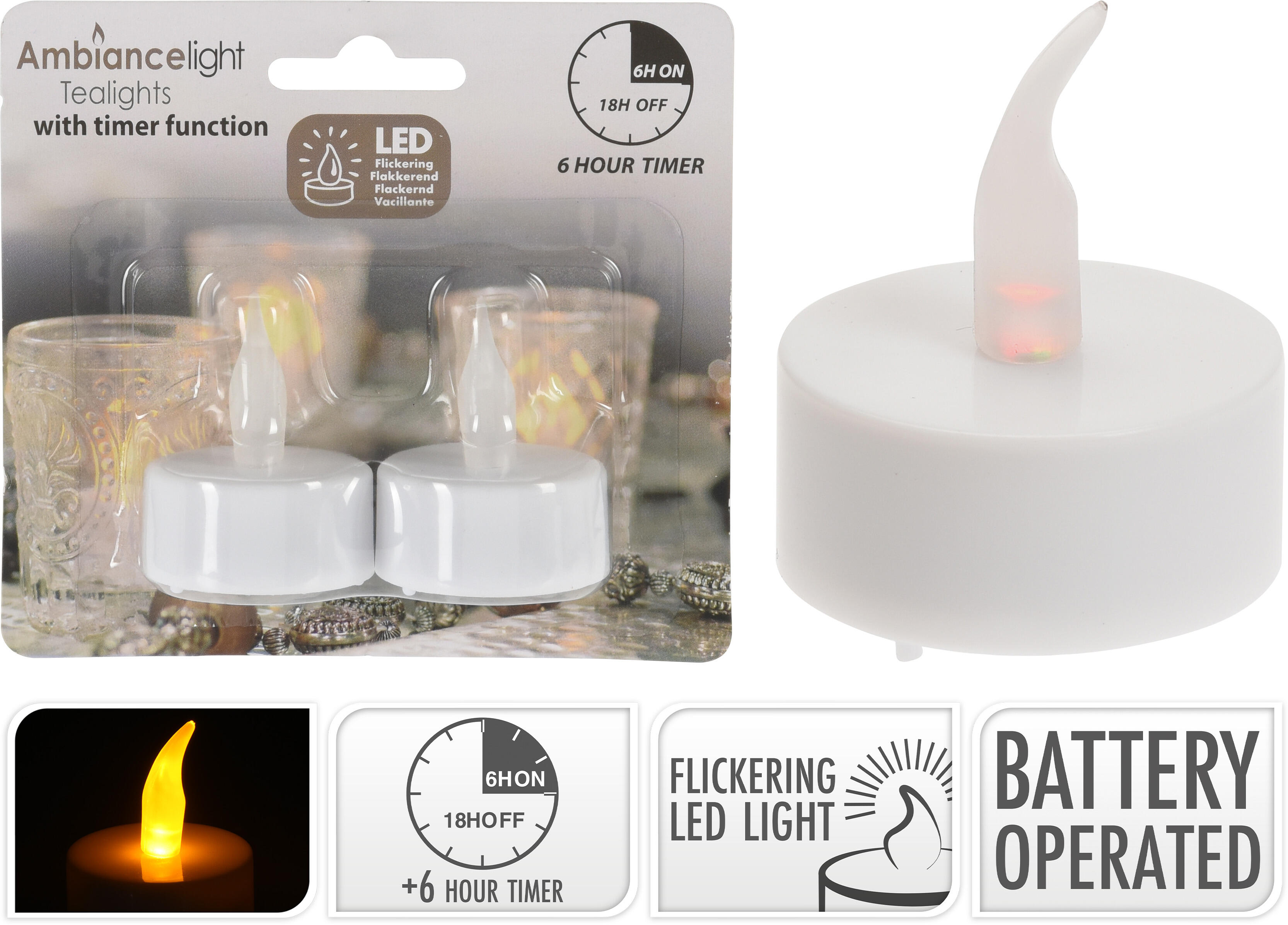 LED Teelichter 2er Set LED