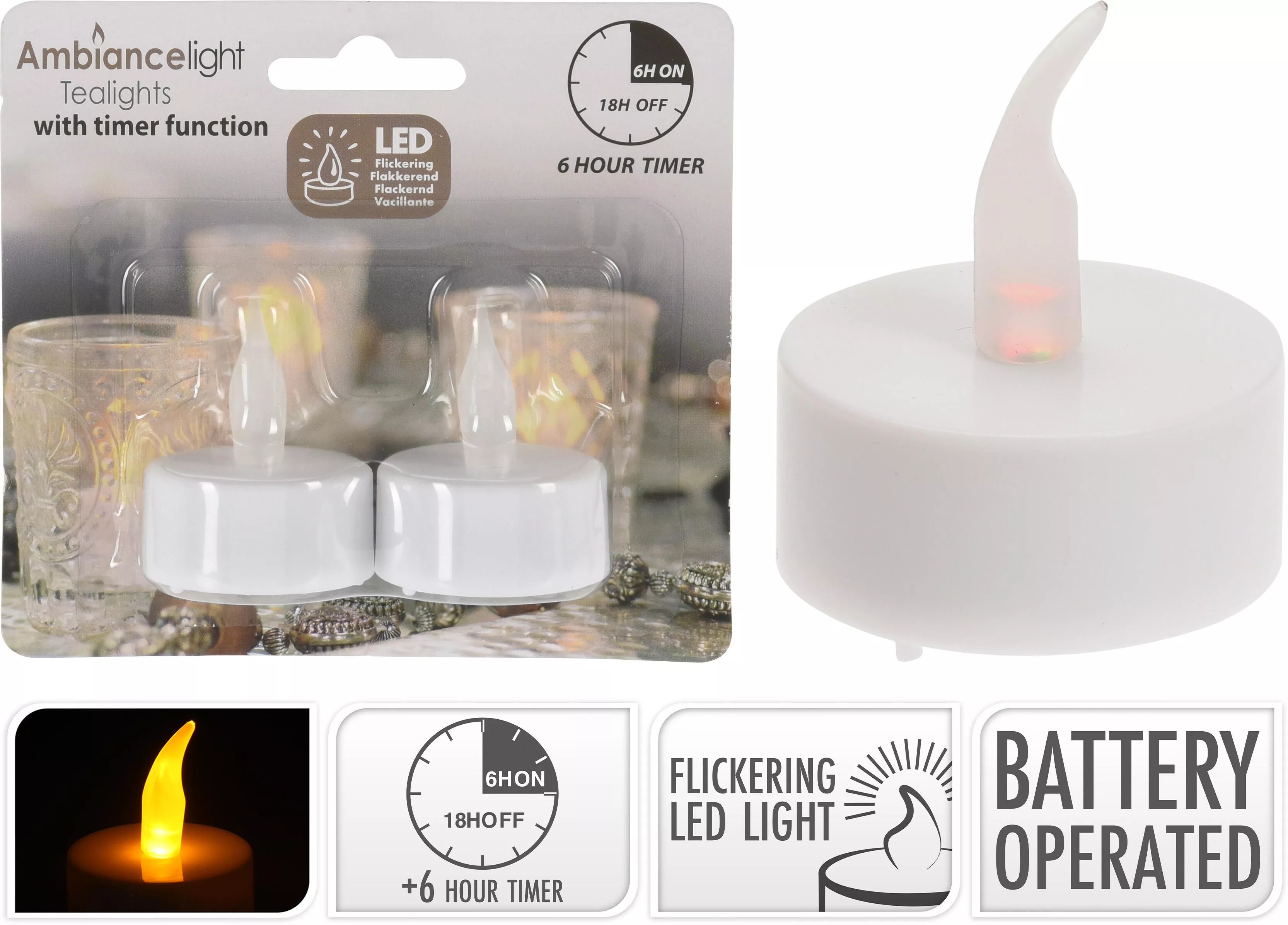 LED Teelichter 2er Set LED