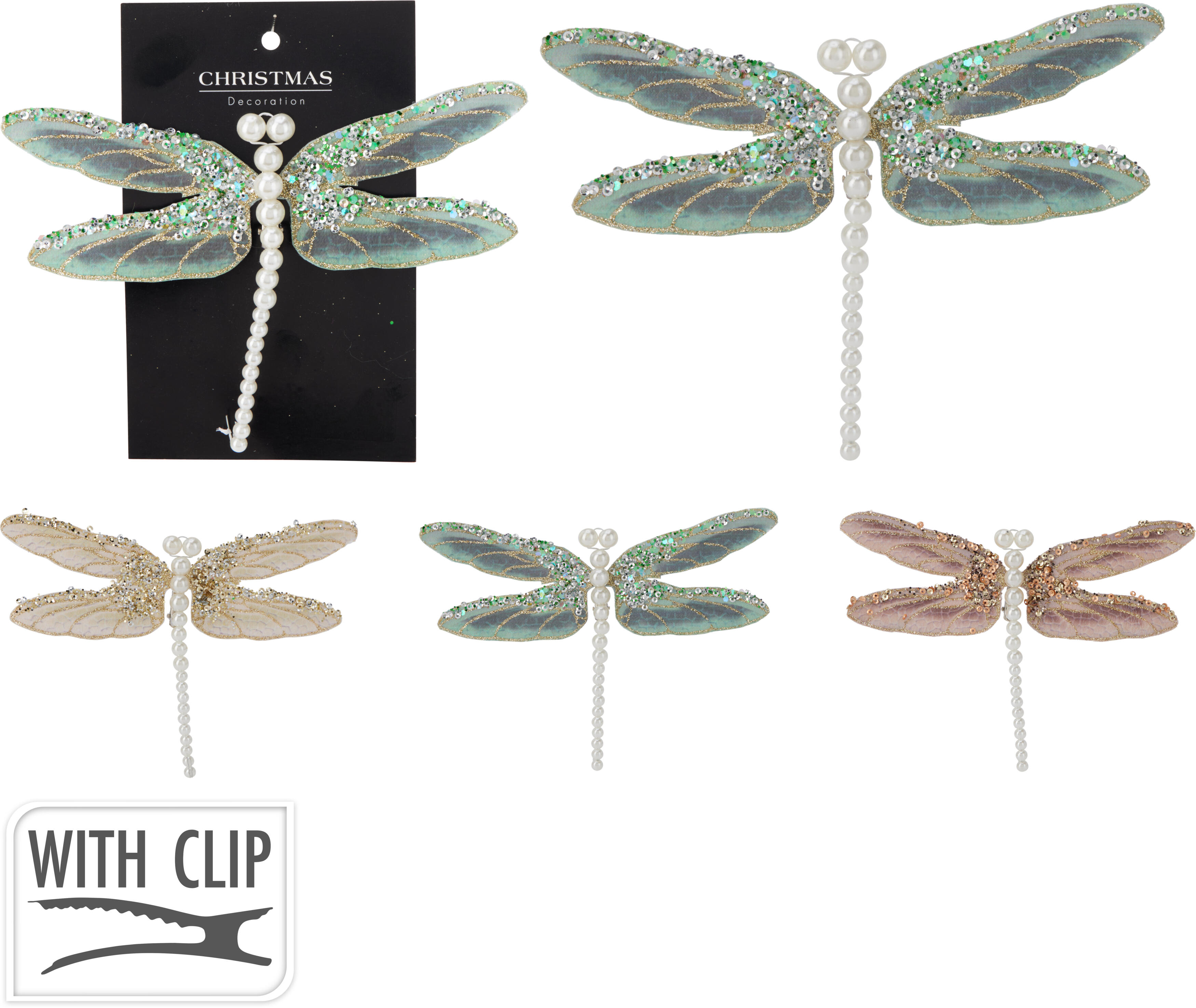 Clip Libelle Glitter DEKO Clip Libelle Glitter DEKO