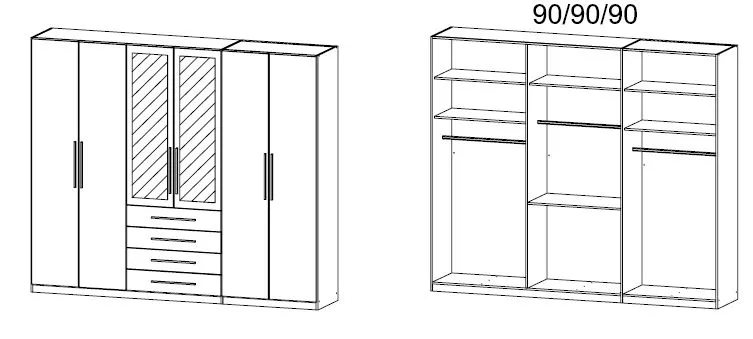 Drehtürenschrank KEMPTEN