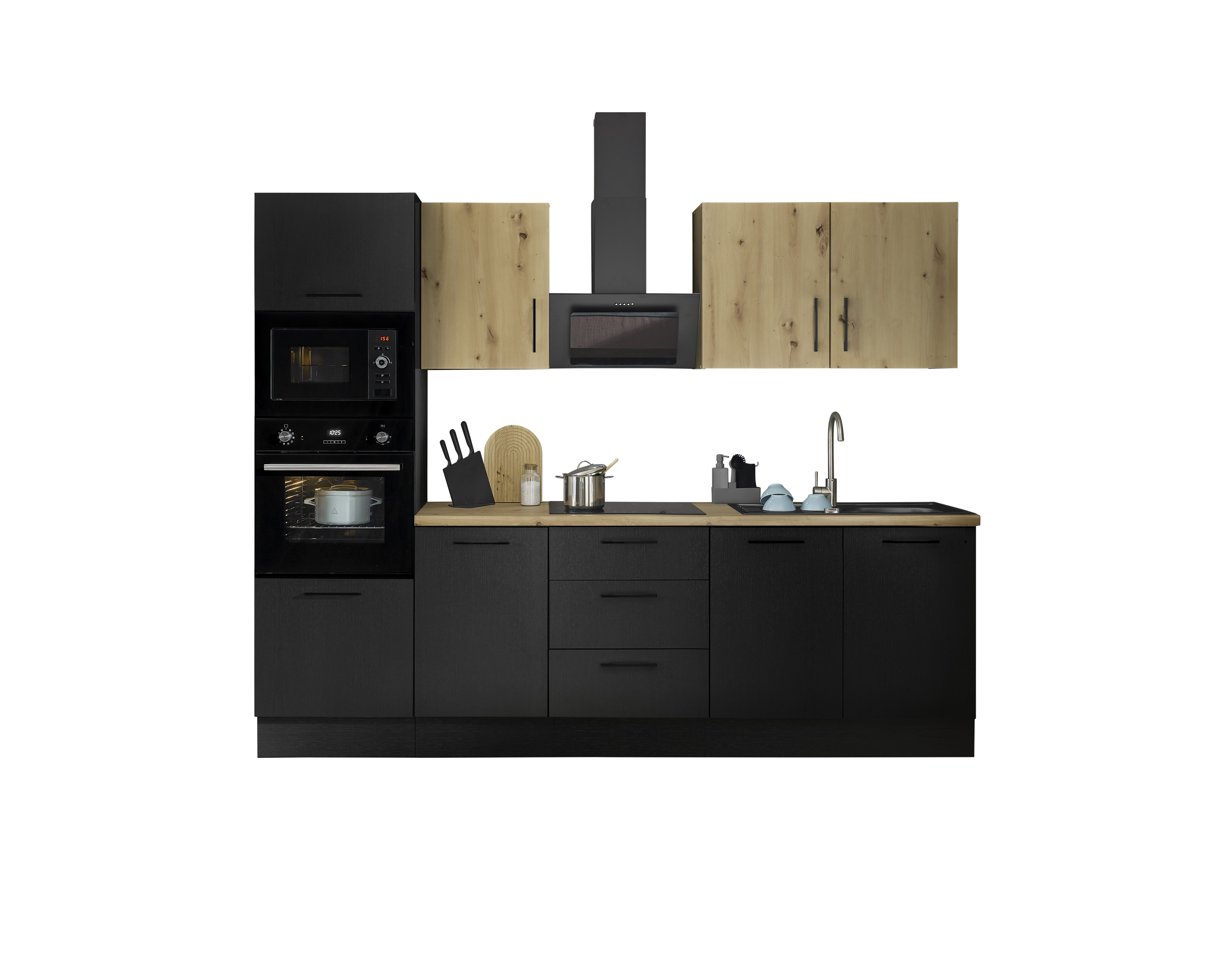 Küchenblock mit E-Geräten CORNWALL (Zeile-Backofen-Mikrowelle) VI Küchenblock mit E-Geräten CORNWALL (Zeile-Backofen-Mikrowelle) VI