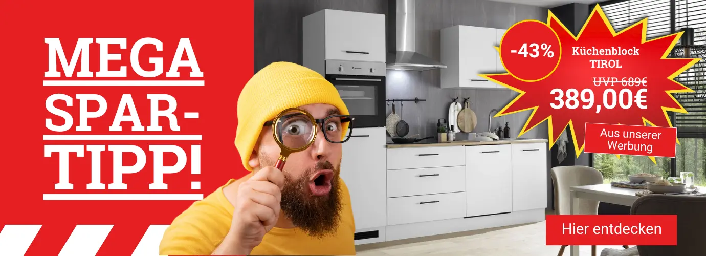 MEGA SPAR-TIPP! Küchenblock TIROL