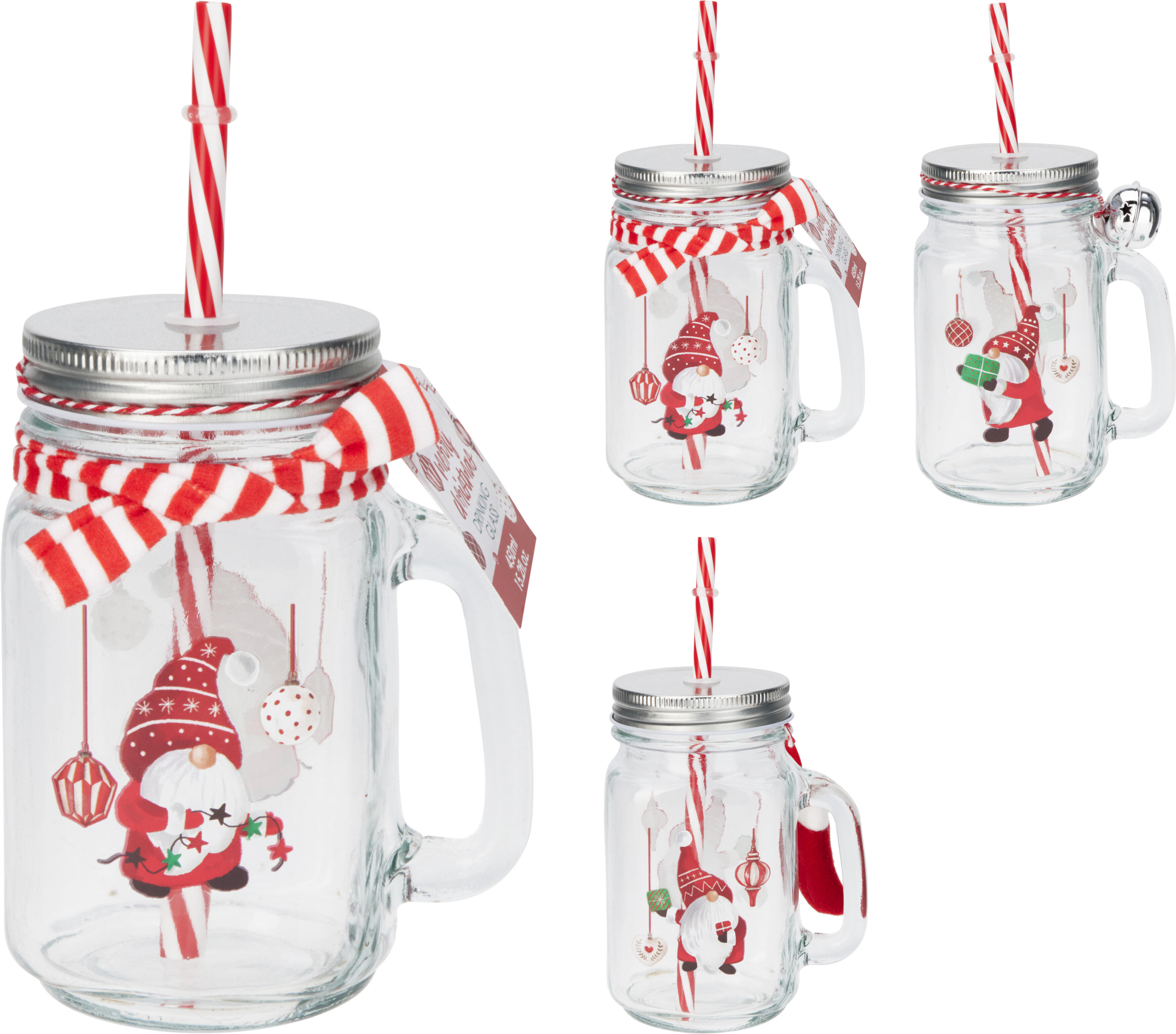 Trinkbecher mit Strohhalm Wichtel CHRISTMAS Trinkbecher mit Strohhalm Wichtel CHRISTMAS
