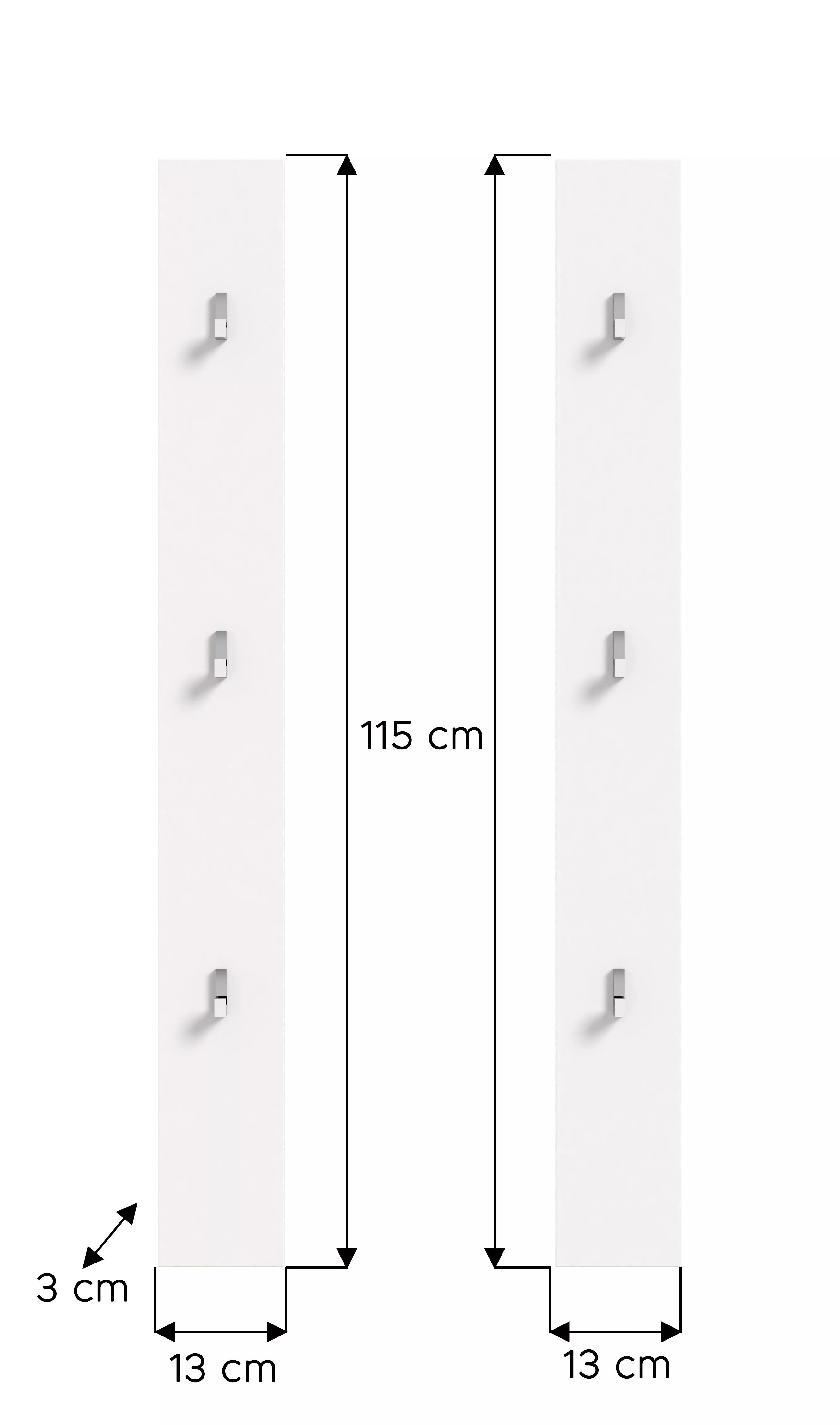 Garderobenpaneele 2er-Set BODITE Garderobenpaneele 2er-Set BODITE