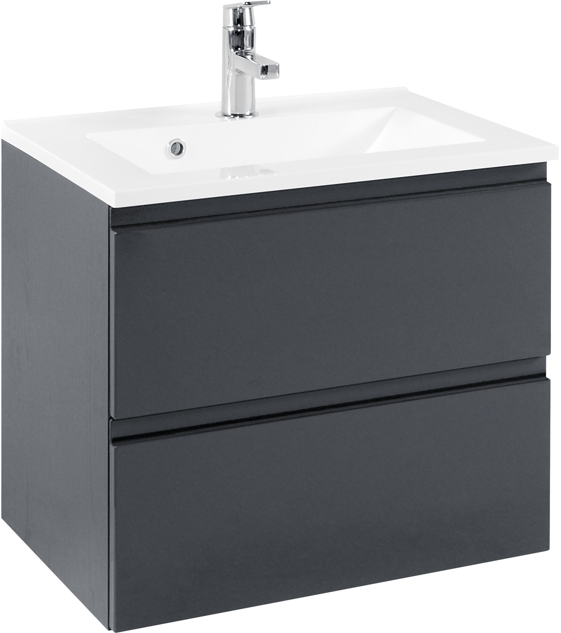 Waschtischunterschrank 60 mit Mineralgussbecken CARDIFF Waschtischunterschrank 60 mit Mineralgussbecken CARDIFF