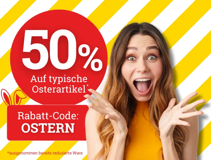 Jetzt 50% auf Osterartikel sichern! Rabatt-Code: OSTERN