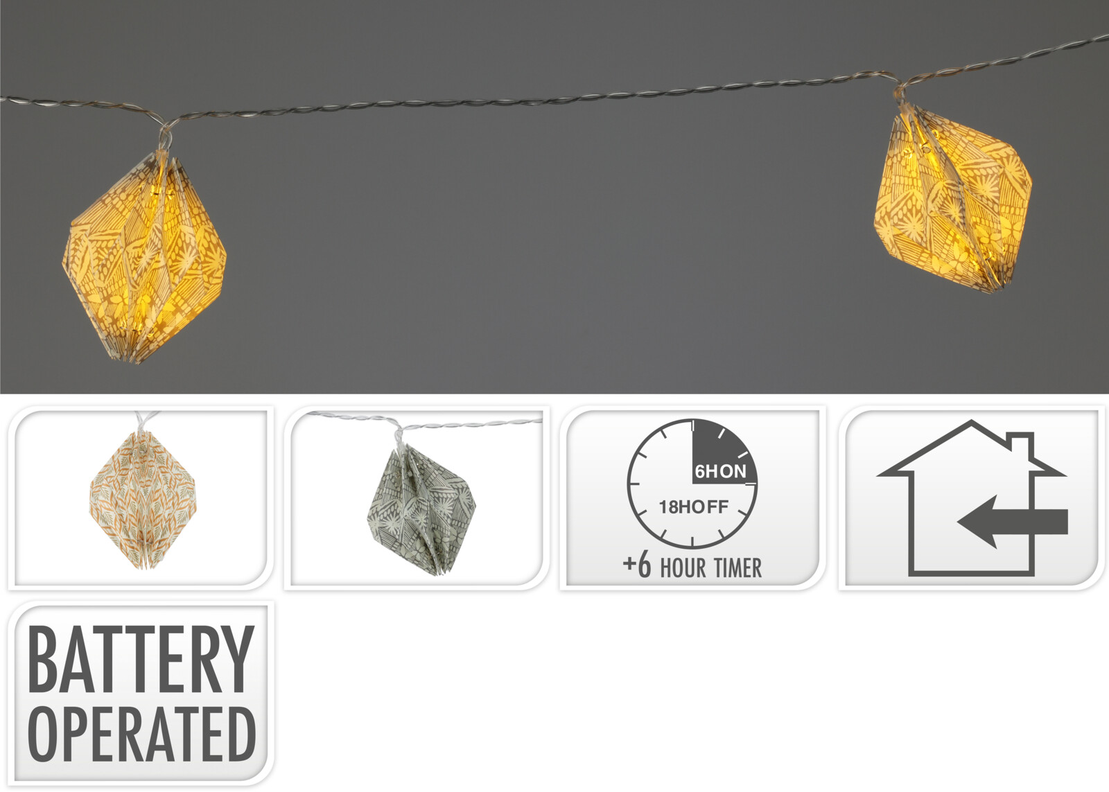 Lichterkette Lampions DEKO