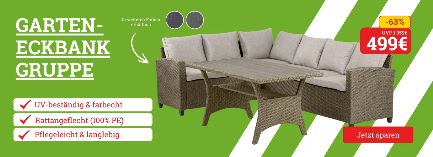 MEGA Preis! Garten-Eckbank-Gruppe. Hier entdecken>