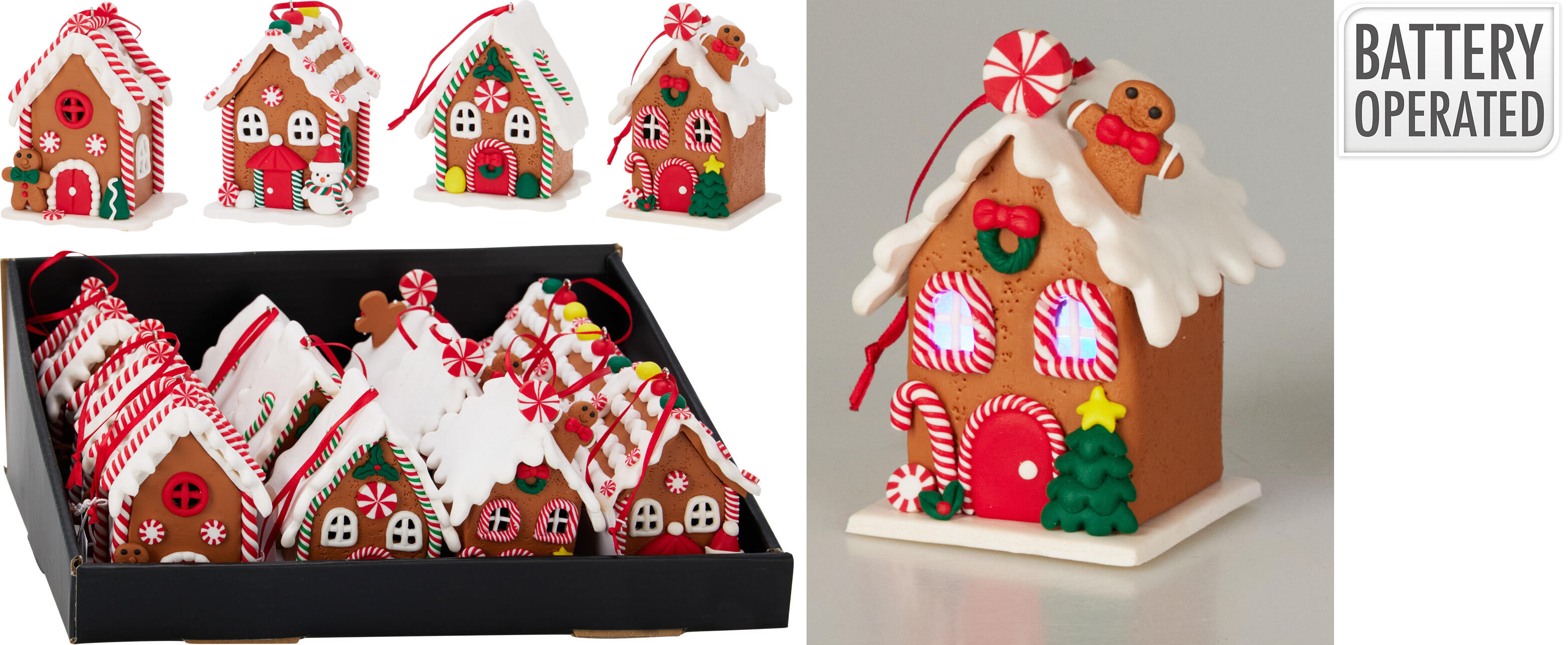 Hänger Lebkuchenhaus mit LED CHRISTMAS Hänger Lebkuchenhaus mit LED CHRISTMAS