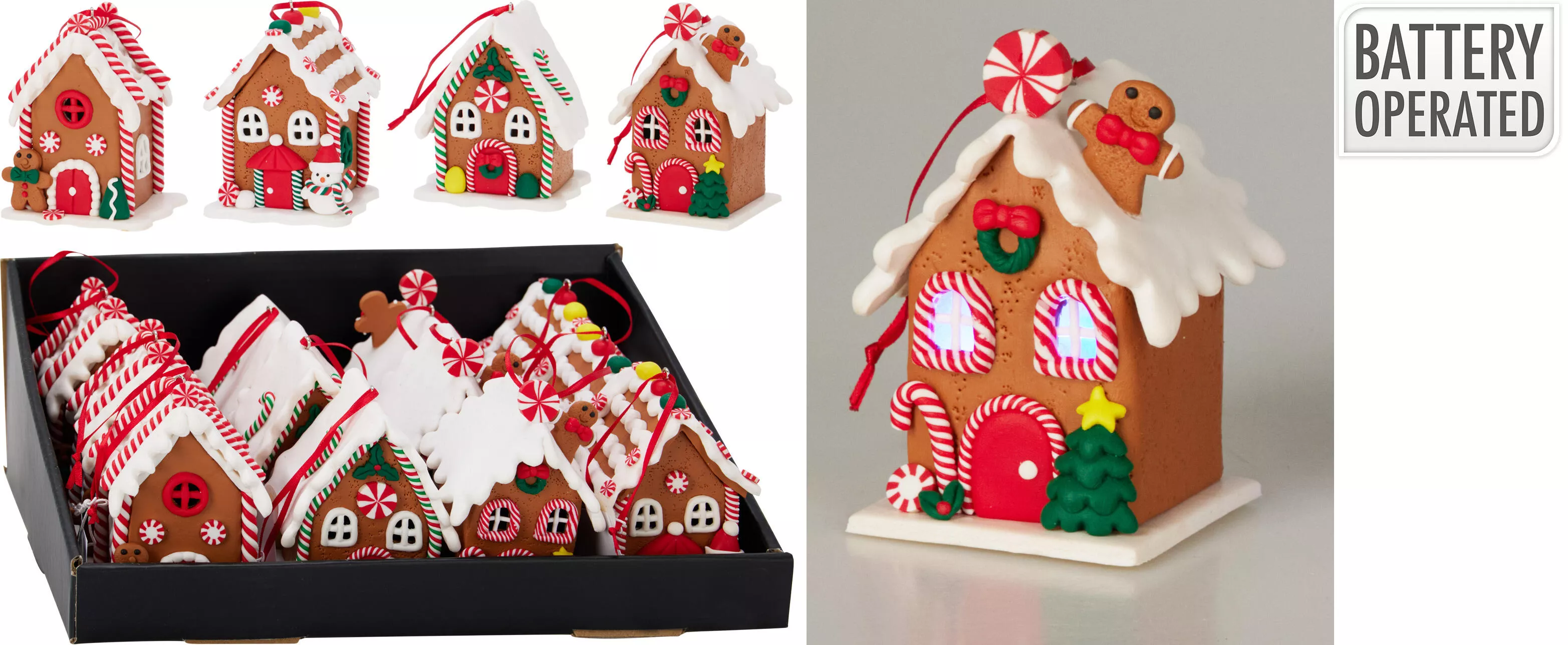 Hänger Lebkuchenhaus mit LED CHRISTMAS
