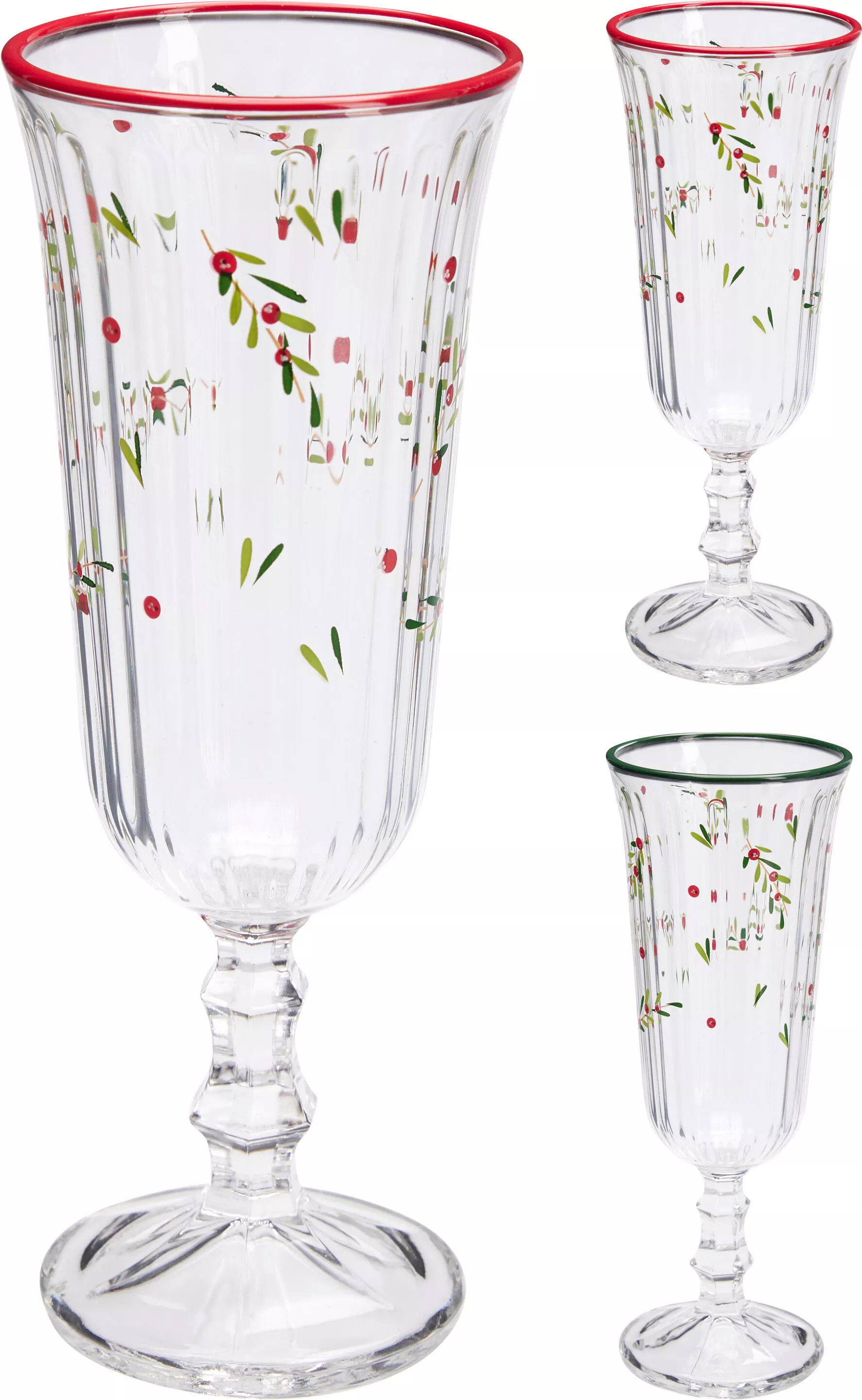 Sektglas Beerenzweig CHRISTMAS