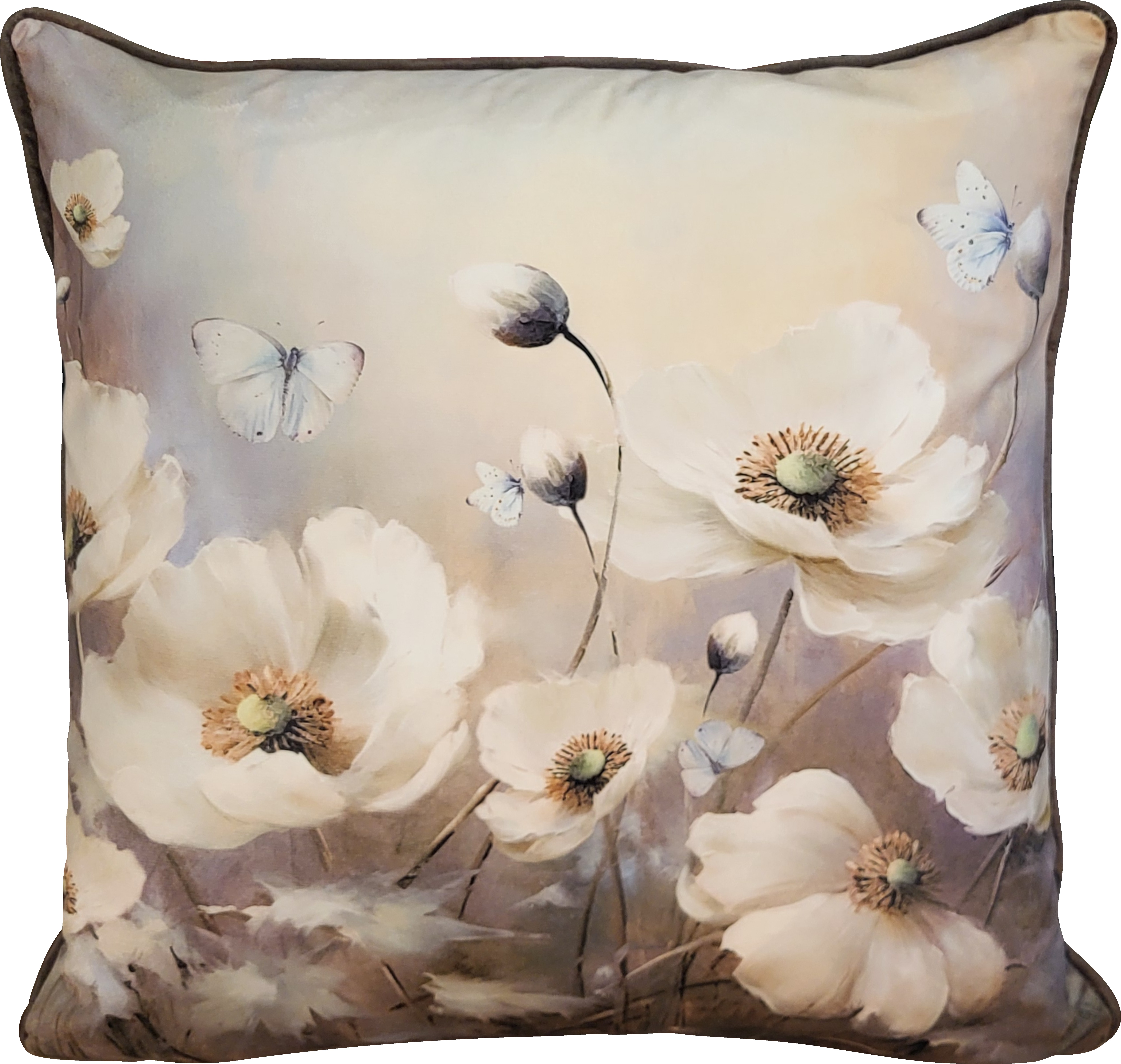 Kissenhülle Mohn/Schmetterlinge IRA