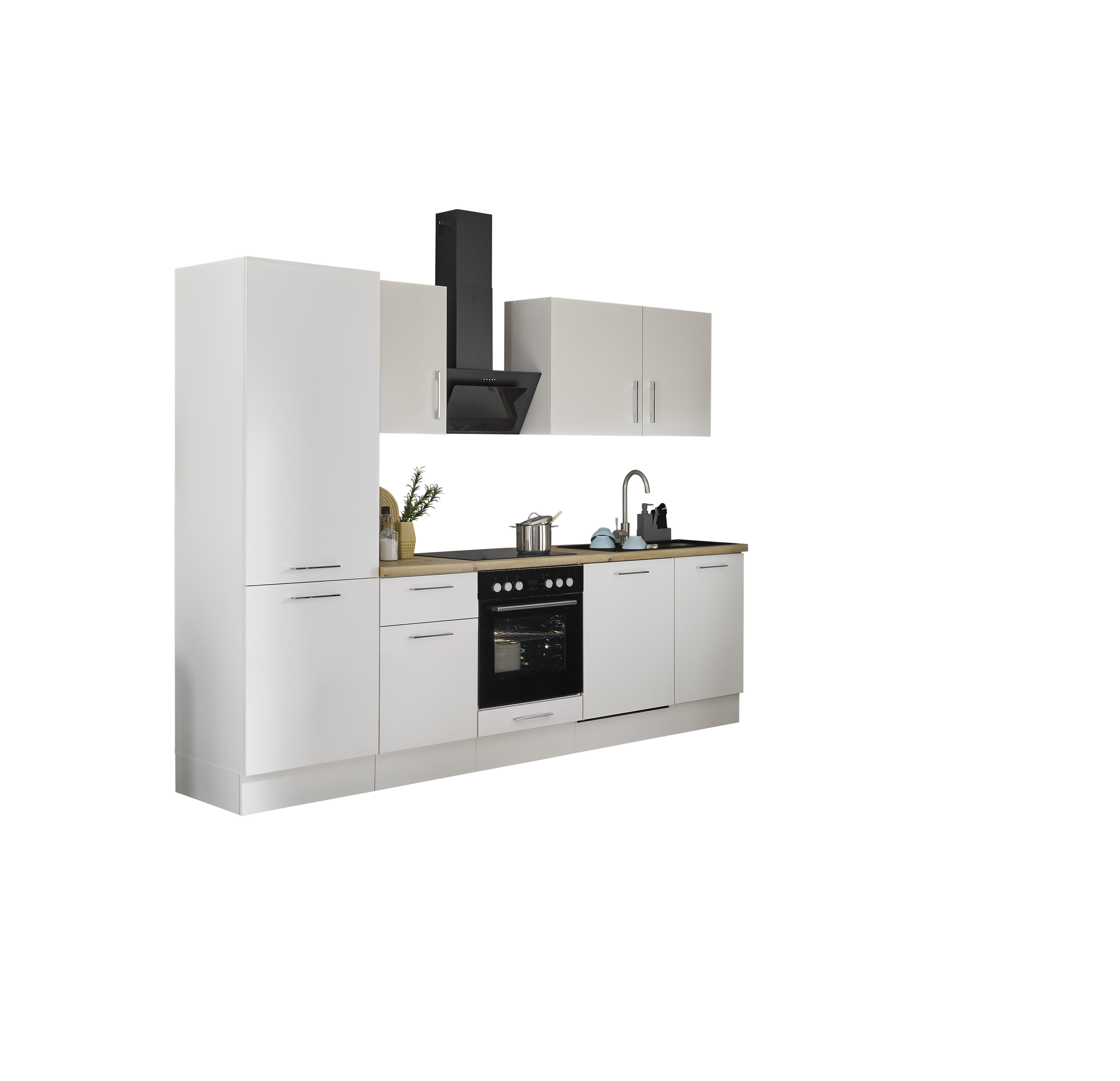 Küchenblock mit E-Geräten CORNWALL (Zeile-Geschirrspüler-Kühlschrank) II