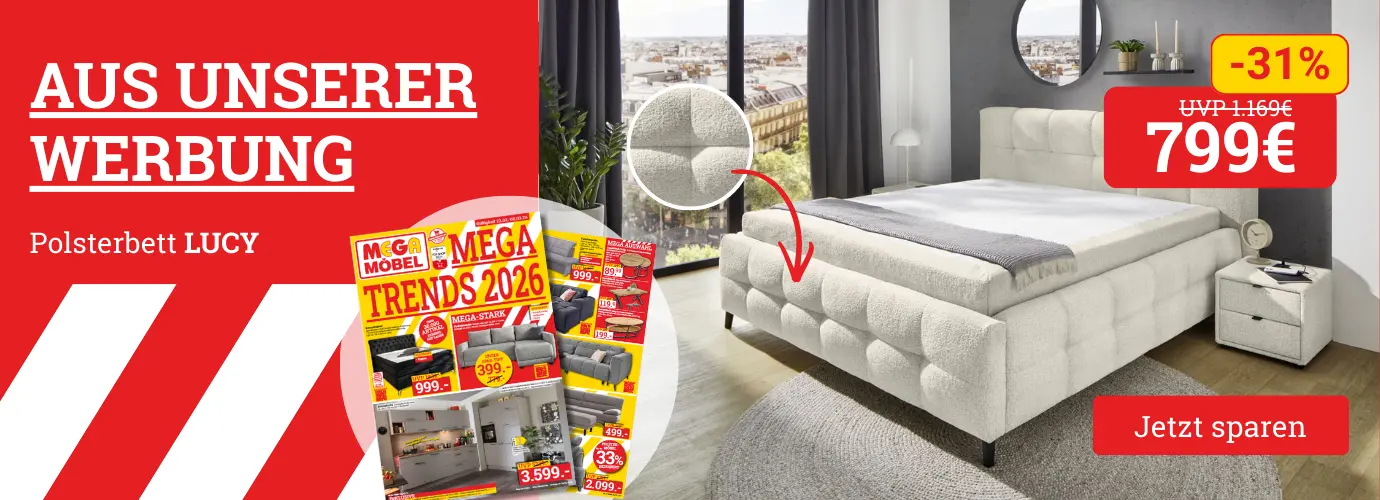 MEGA Preis! Polsterbett LUCY