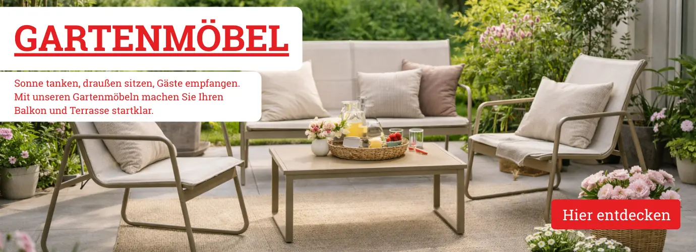 Der Frühling ist da! Jetzt Gartenmöbel zu MEGA Preisen sichern >