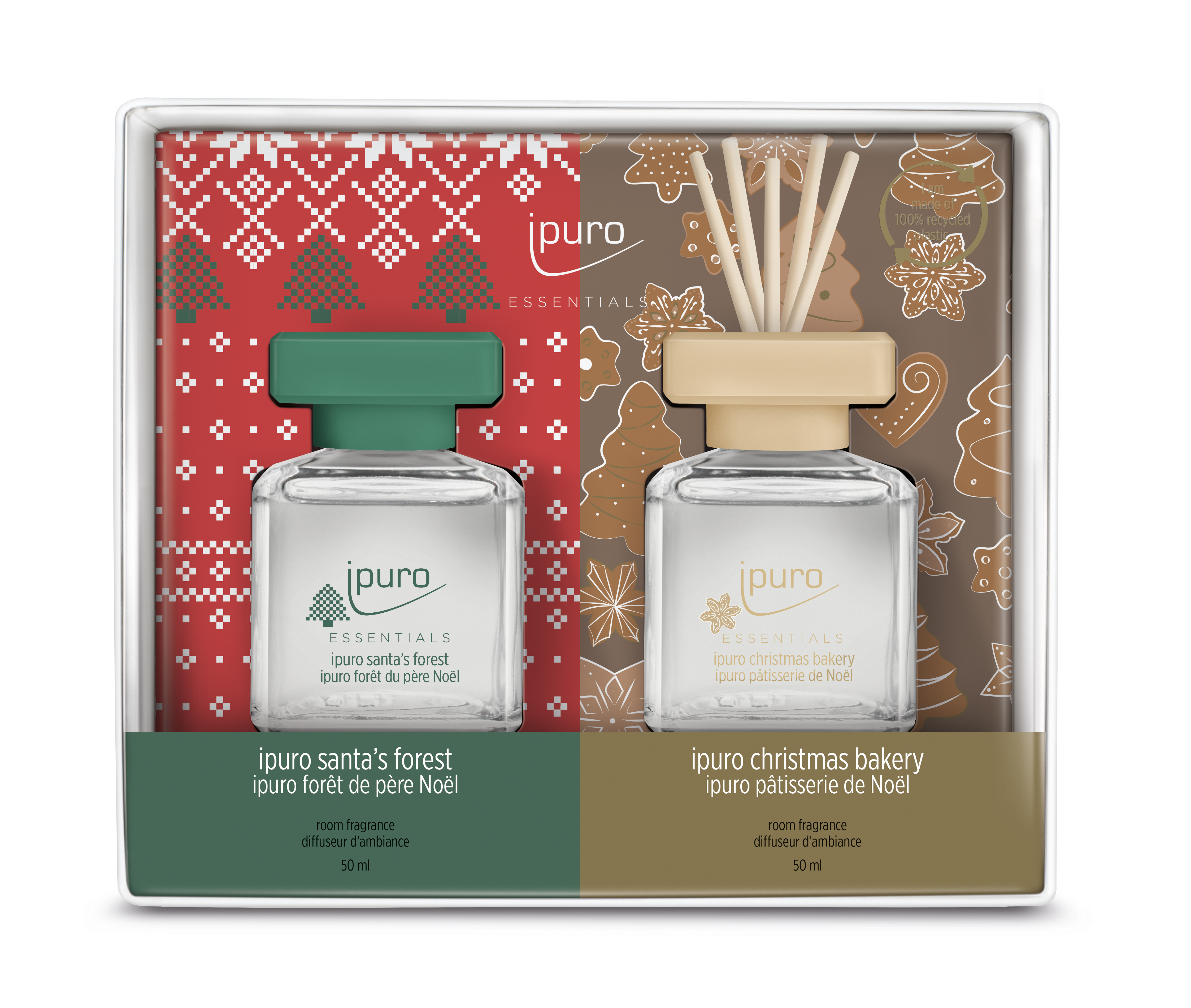 Ipuro Raumduft Geschenkset 2x50ml CHRISTMAS BAKERY-SANTA`S FOREST