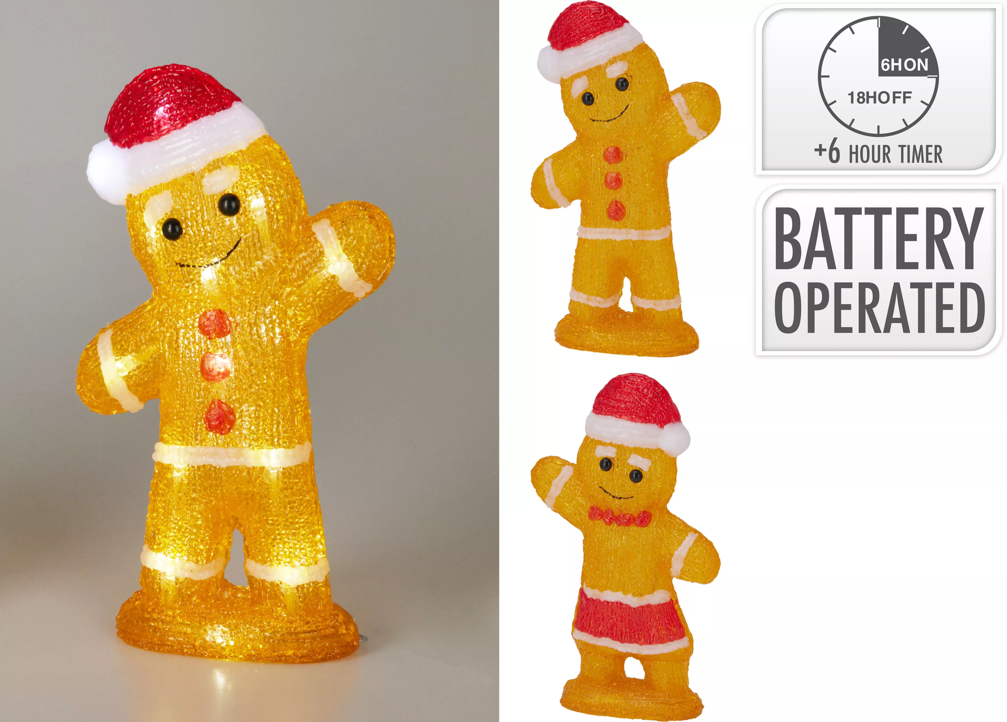 Lebkuchenmann mit LED CHRISTMAS