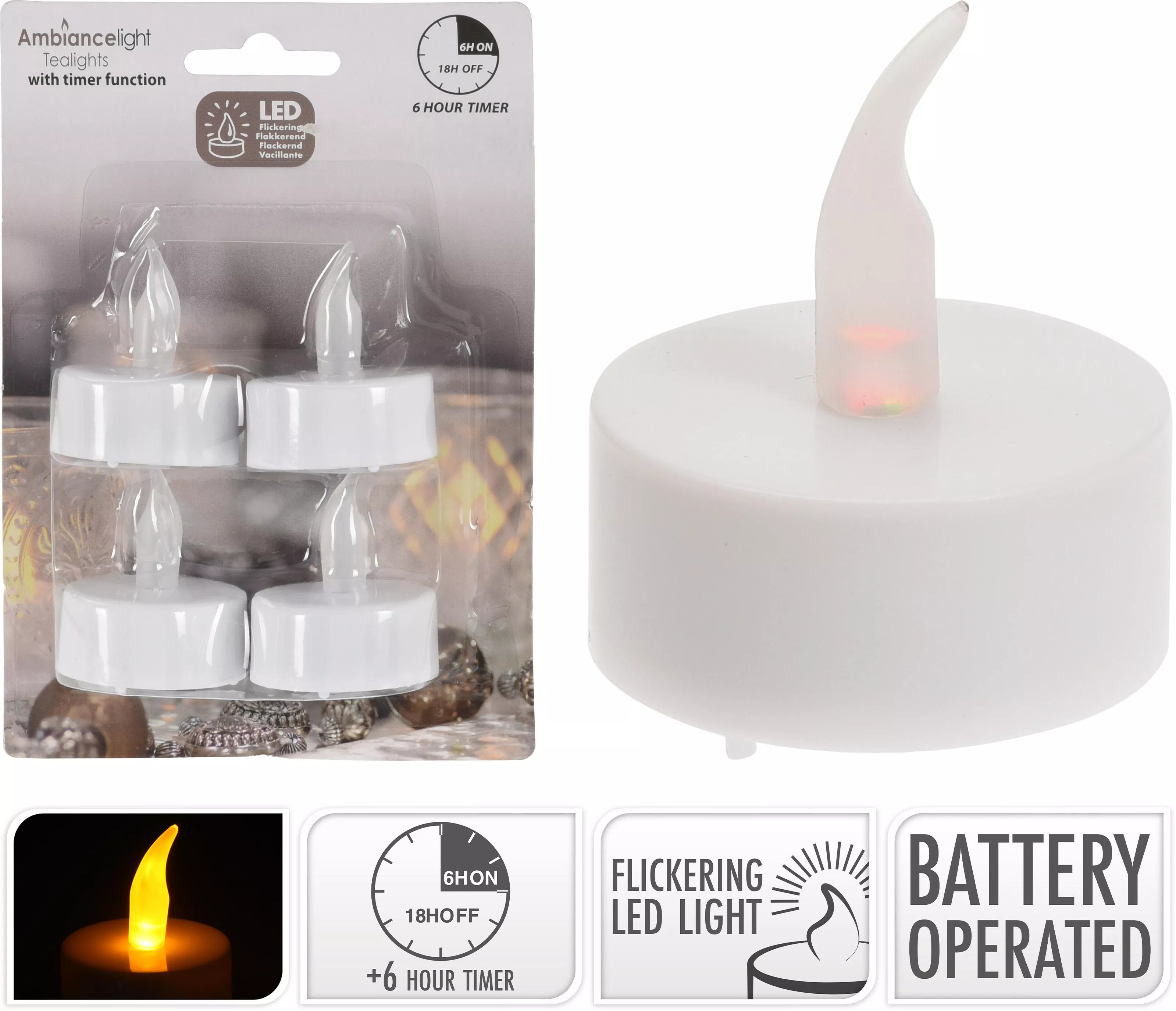 LED Teelichter 4er Set LED