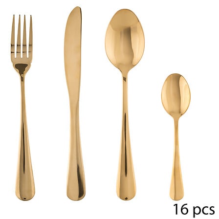 Besteck 16tlg.  GOLD Besteck 16tlg.  GOLD