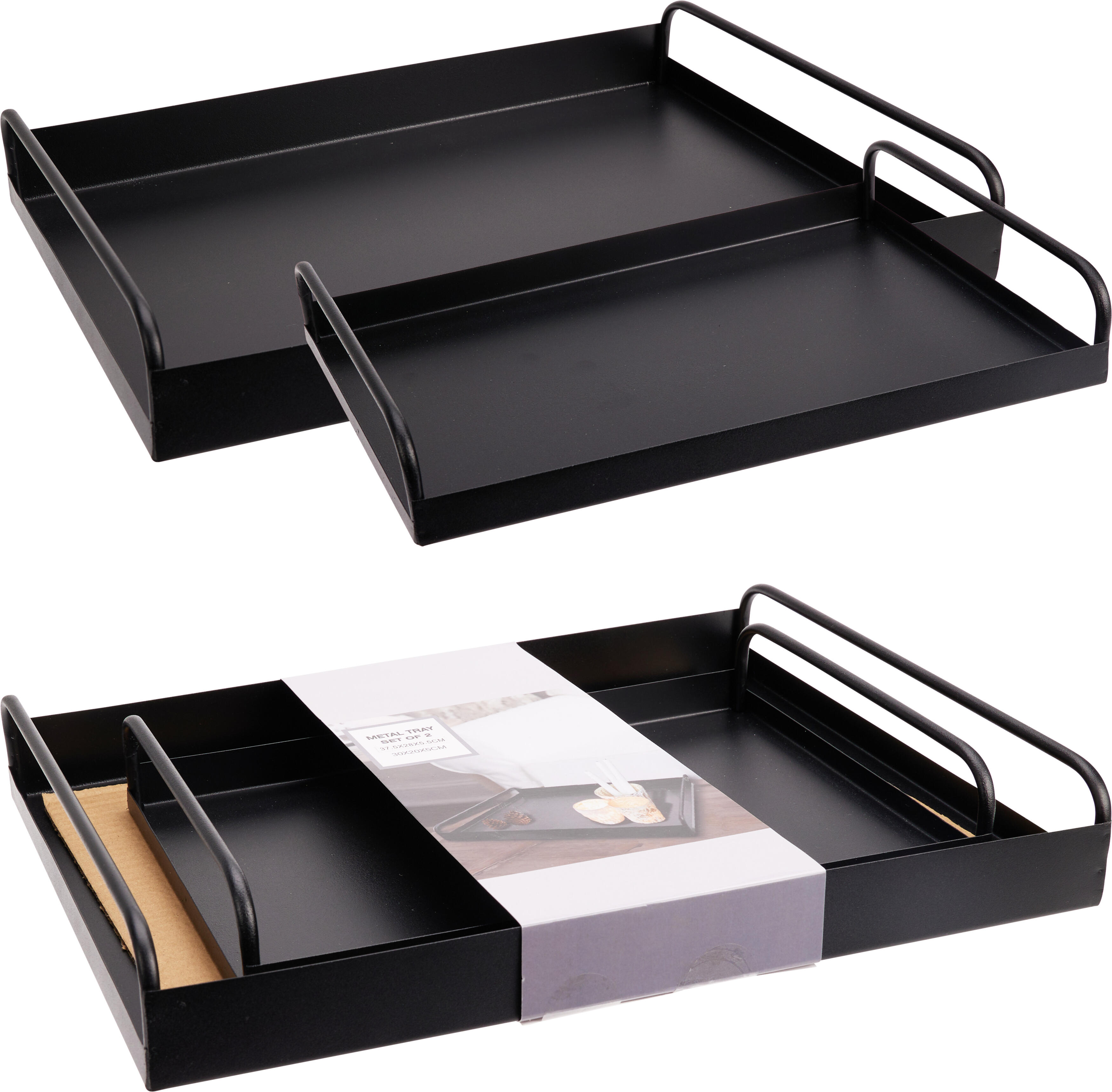 Tablett 2er Set mit Henkel  EH Tablett 2er Set mit Henkel  EH