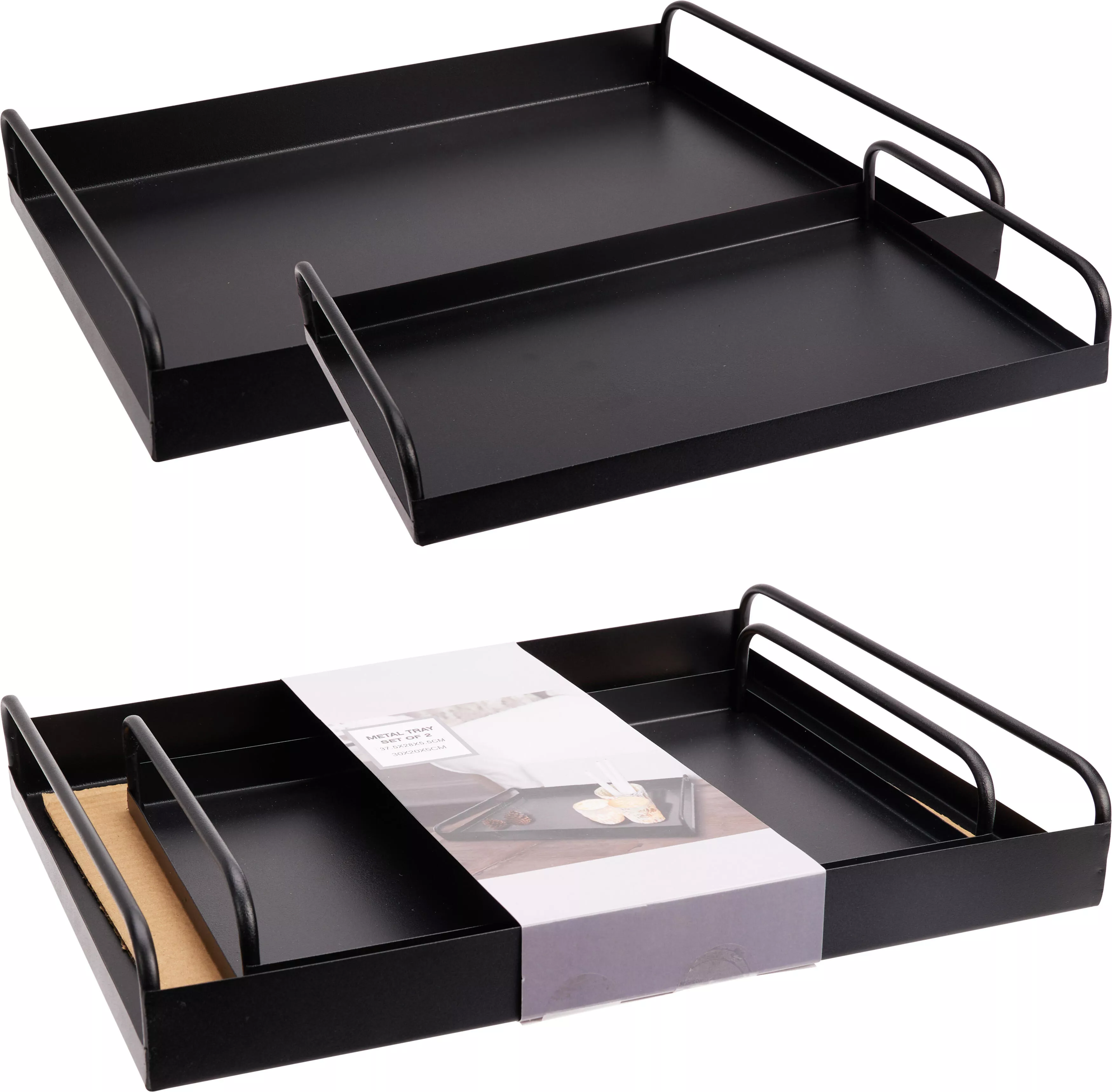Tablett 2er Set mit Henkel  EH