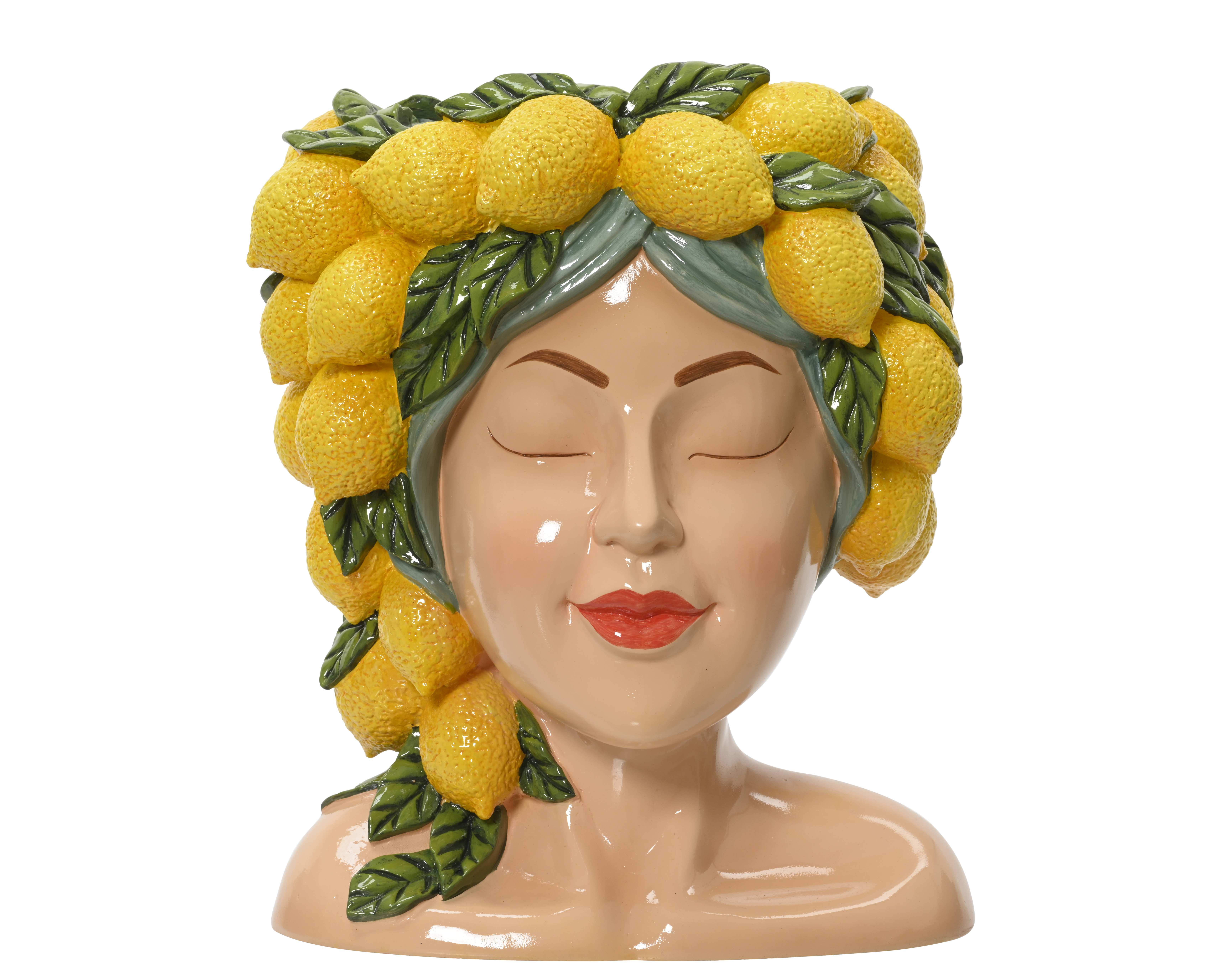 Vase Frau mit Zitronen DEKO