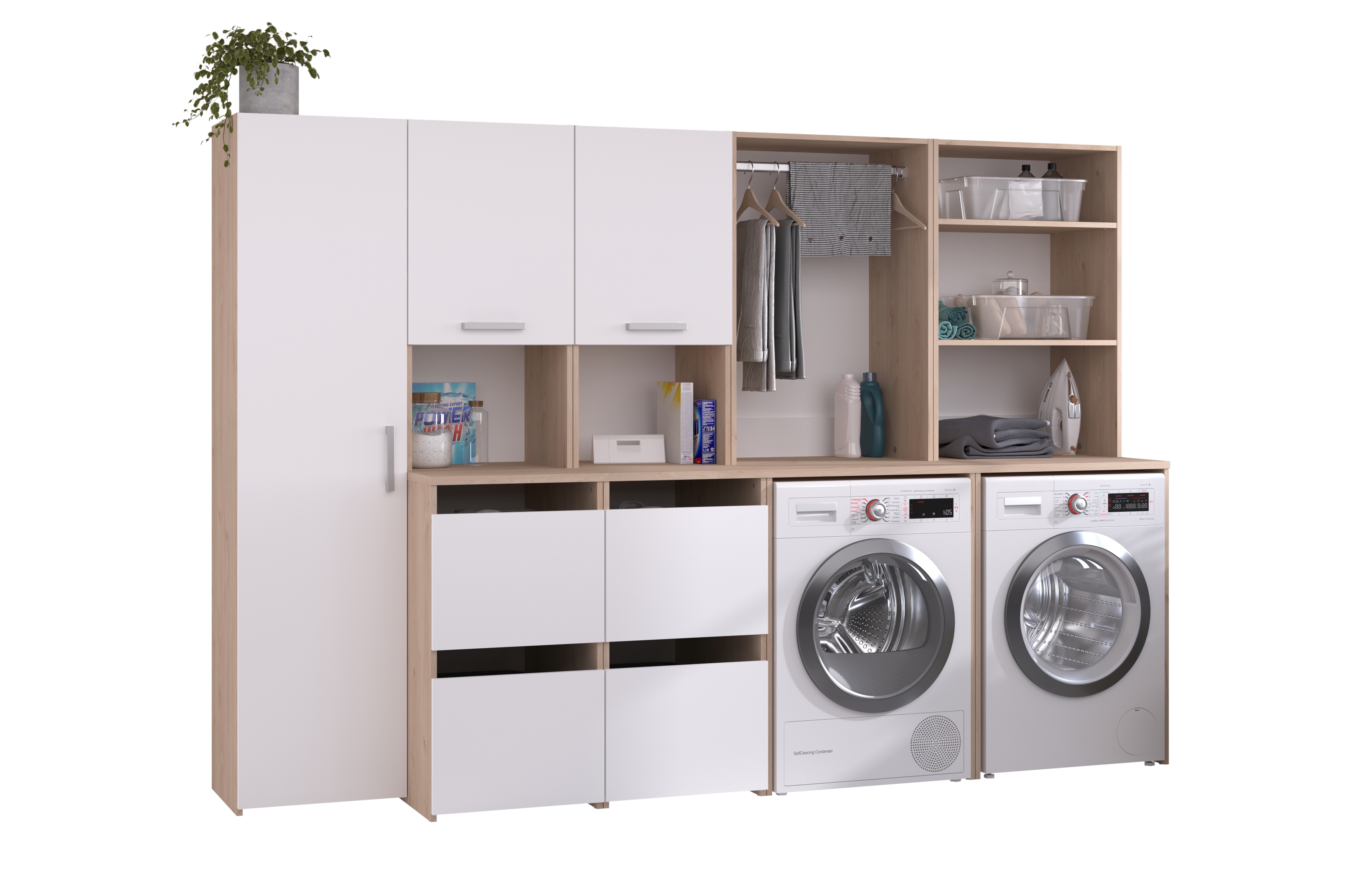 Waschmaschinenumbauschränke-Set LAUNDRY 1