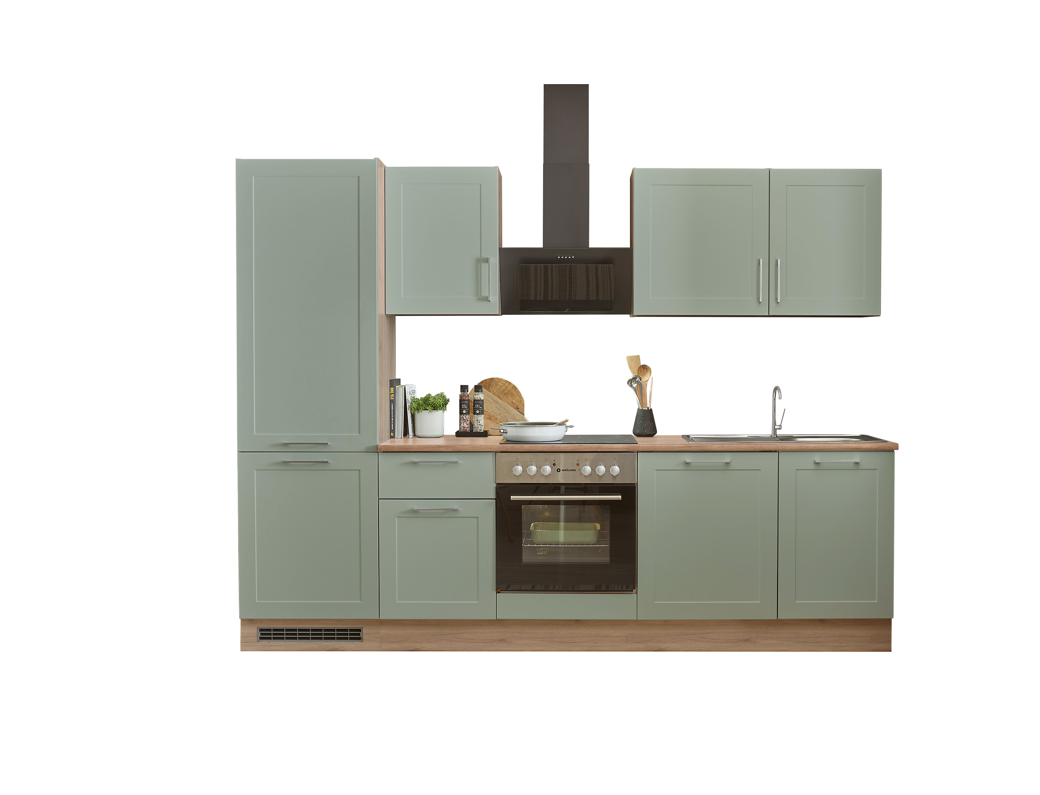Küchenblock mit E-Geräten HASTINGS  (Zeile-Kühlschrank) II Küchenblock mit E-Geräten HASTINGS  (Zeile-Kühlschrank) II