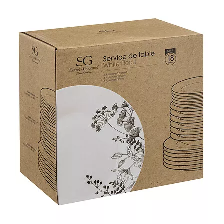 Service 18tlg. White Floral