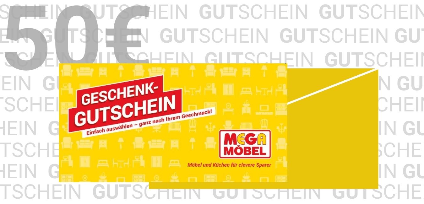 Mega Möbel SB Geschenk-Gutscheine lieferkostenfrei online bestellen