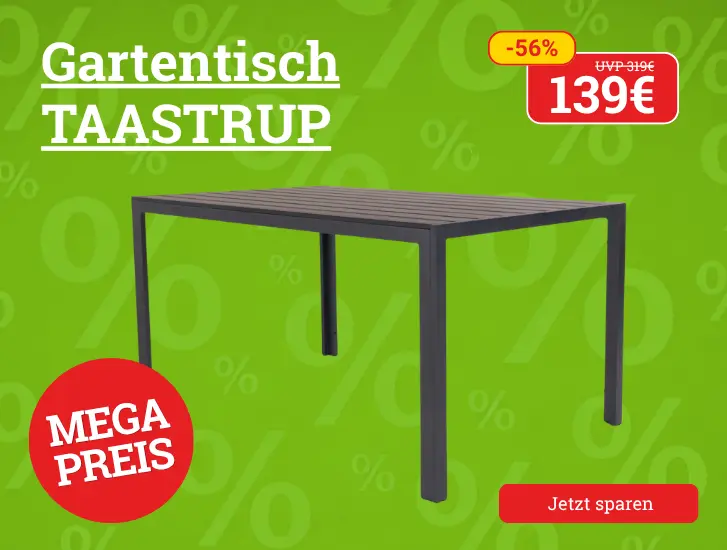 MEGA Preis! Gartentisch TAASTRUP