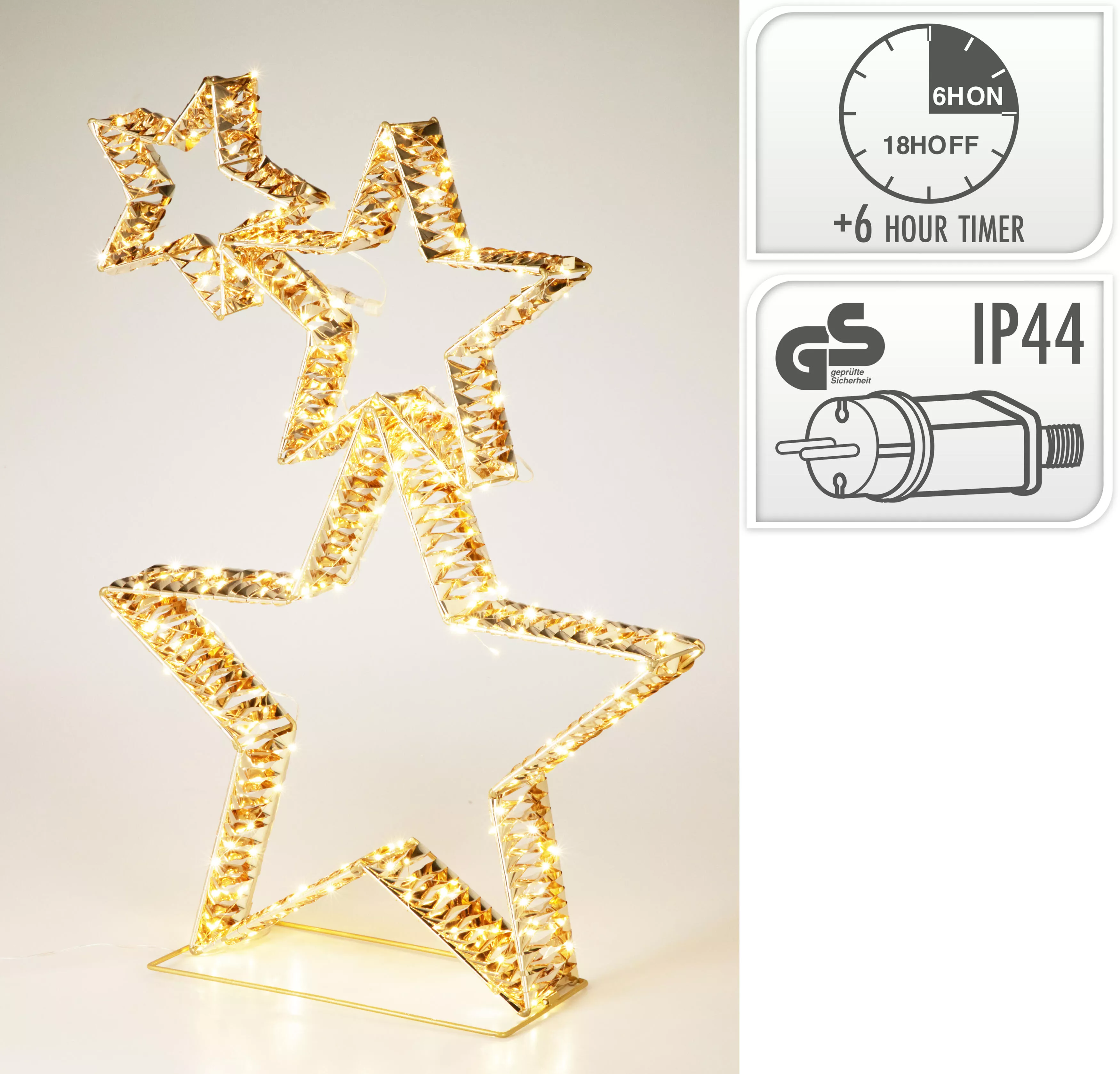 Sterne 3er LED CHRISTMAS