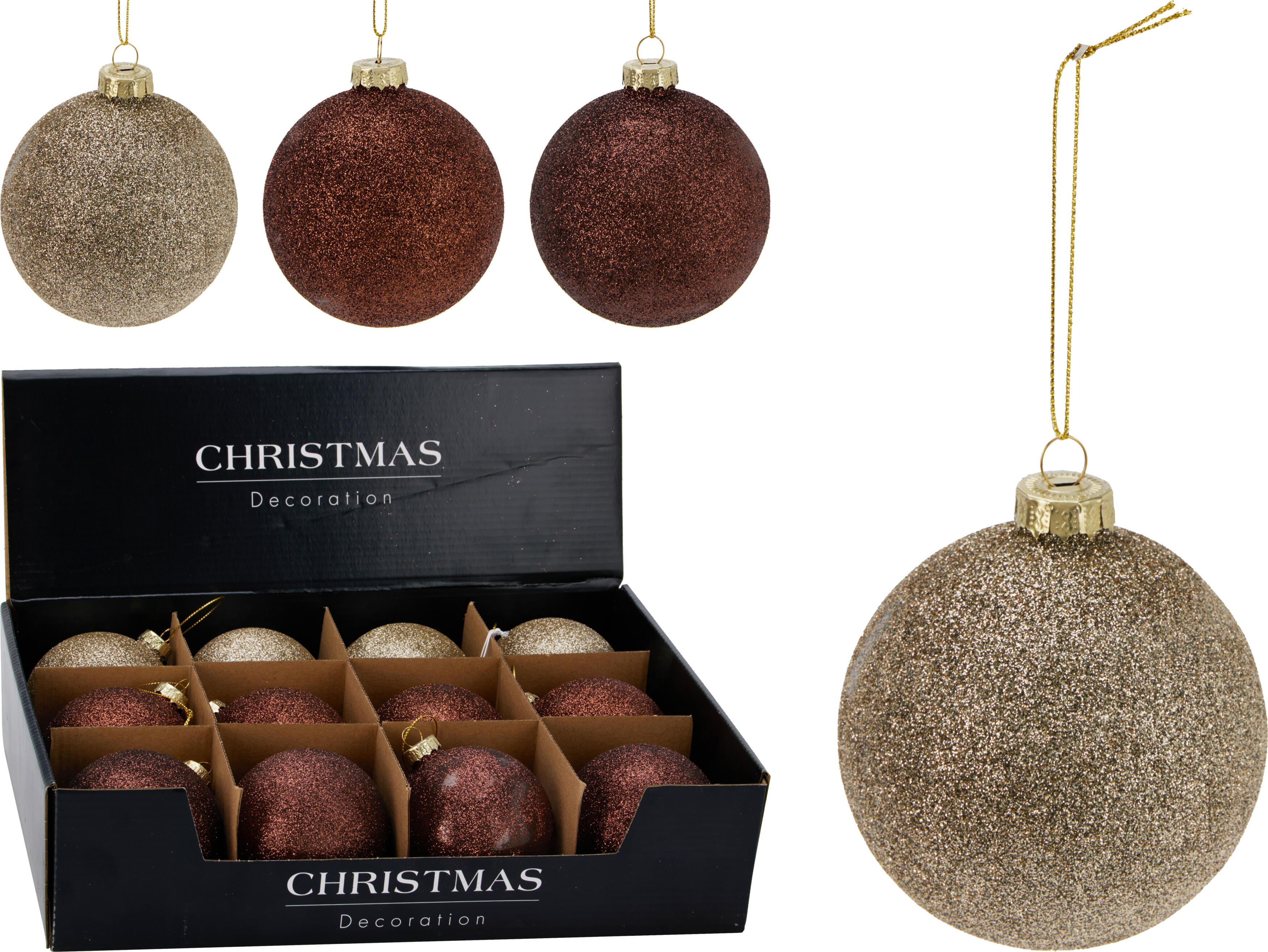 Weihnachtskugel Glitter CHRISTMAS Weihnachtskugel Glitter CHRISTMAS