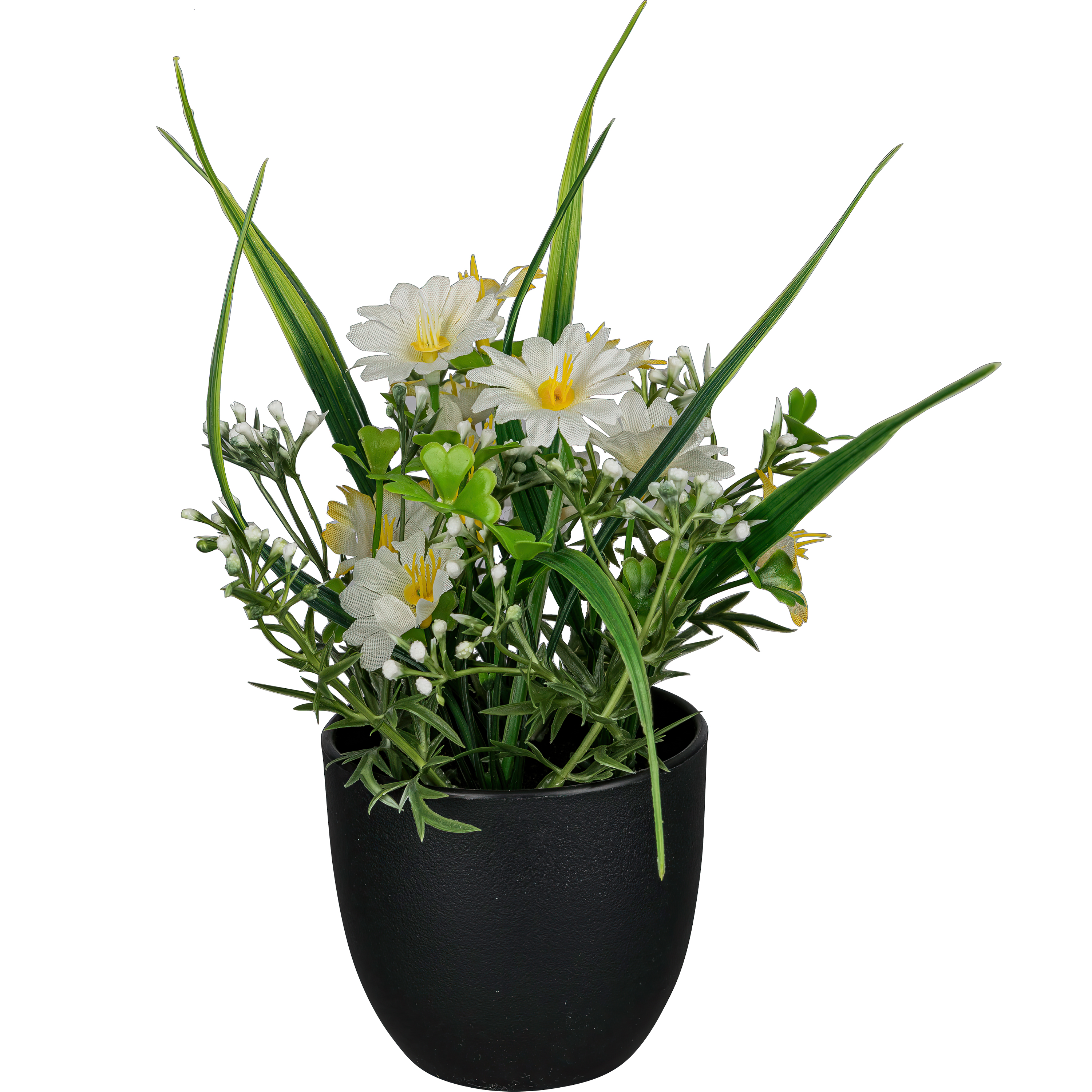 Kunstpflanzenmix im Topf MARGERITEN