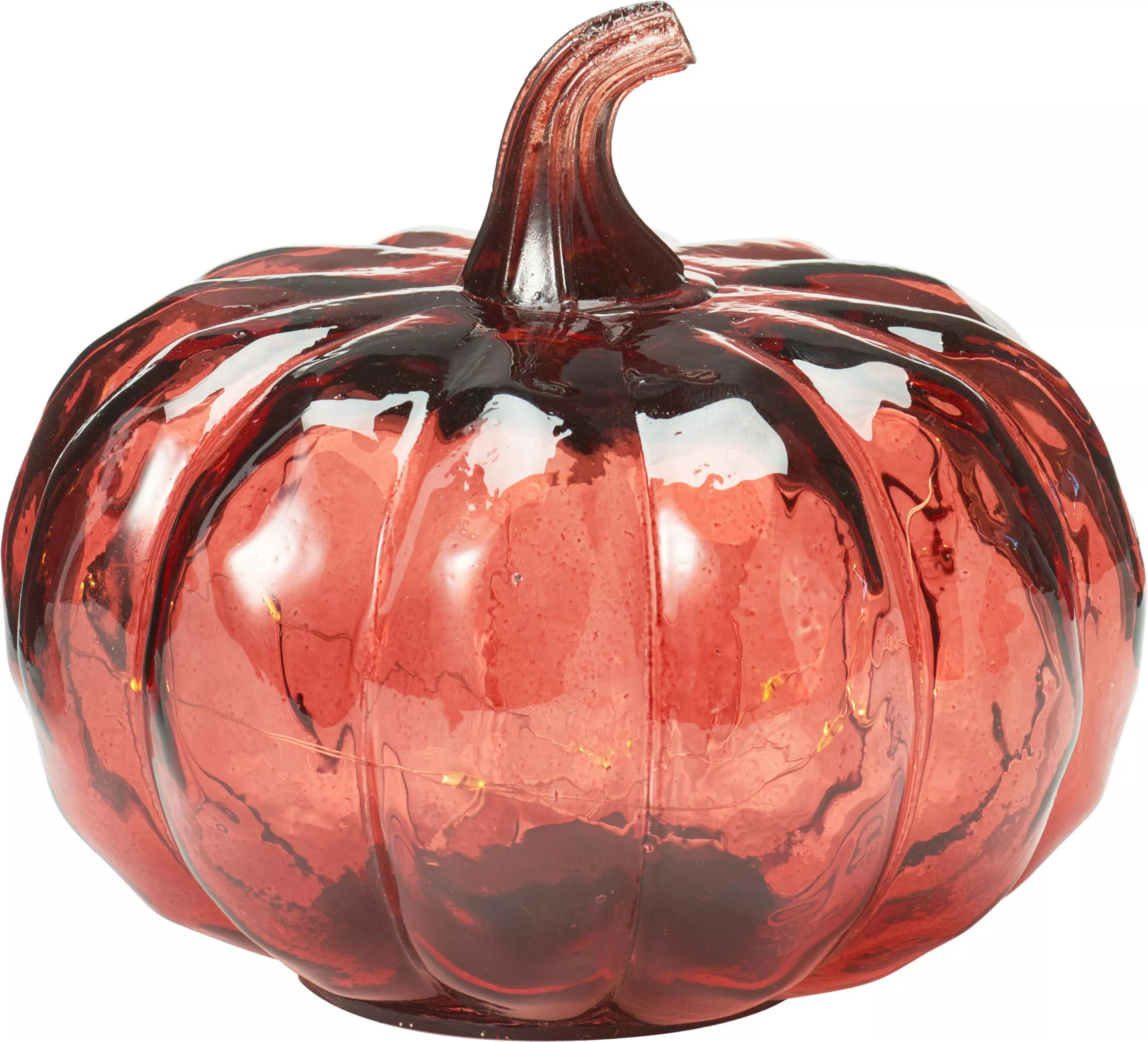 Kürbis Glas mit LED HERBST