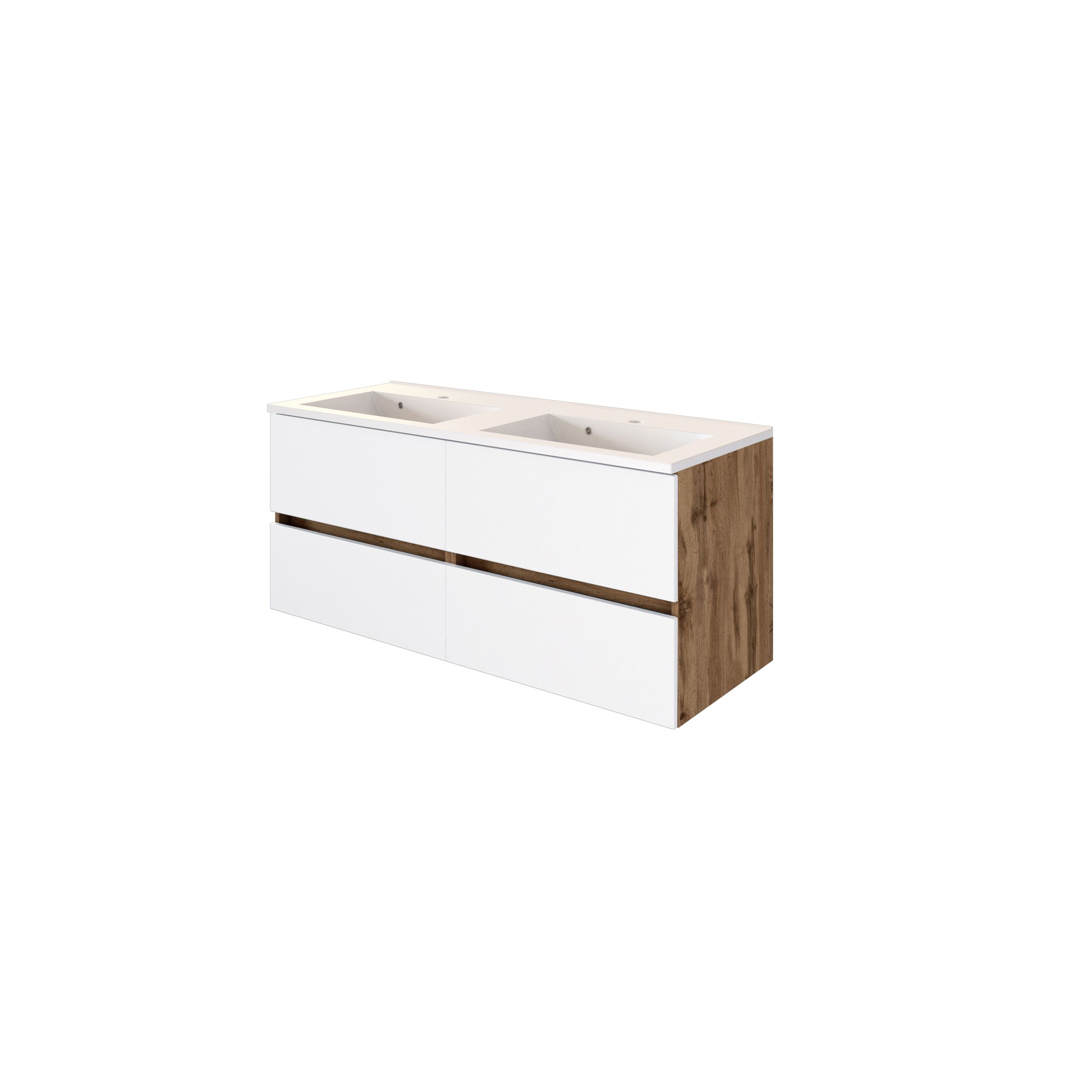 Waschbeckenunterschrank mit Doppelwaschbecken LUCCA Waschbeckenunterschrank mit Doppelwaschbecken LUCCA